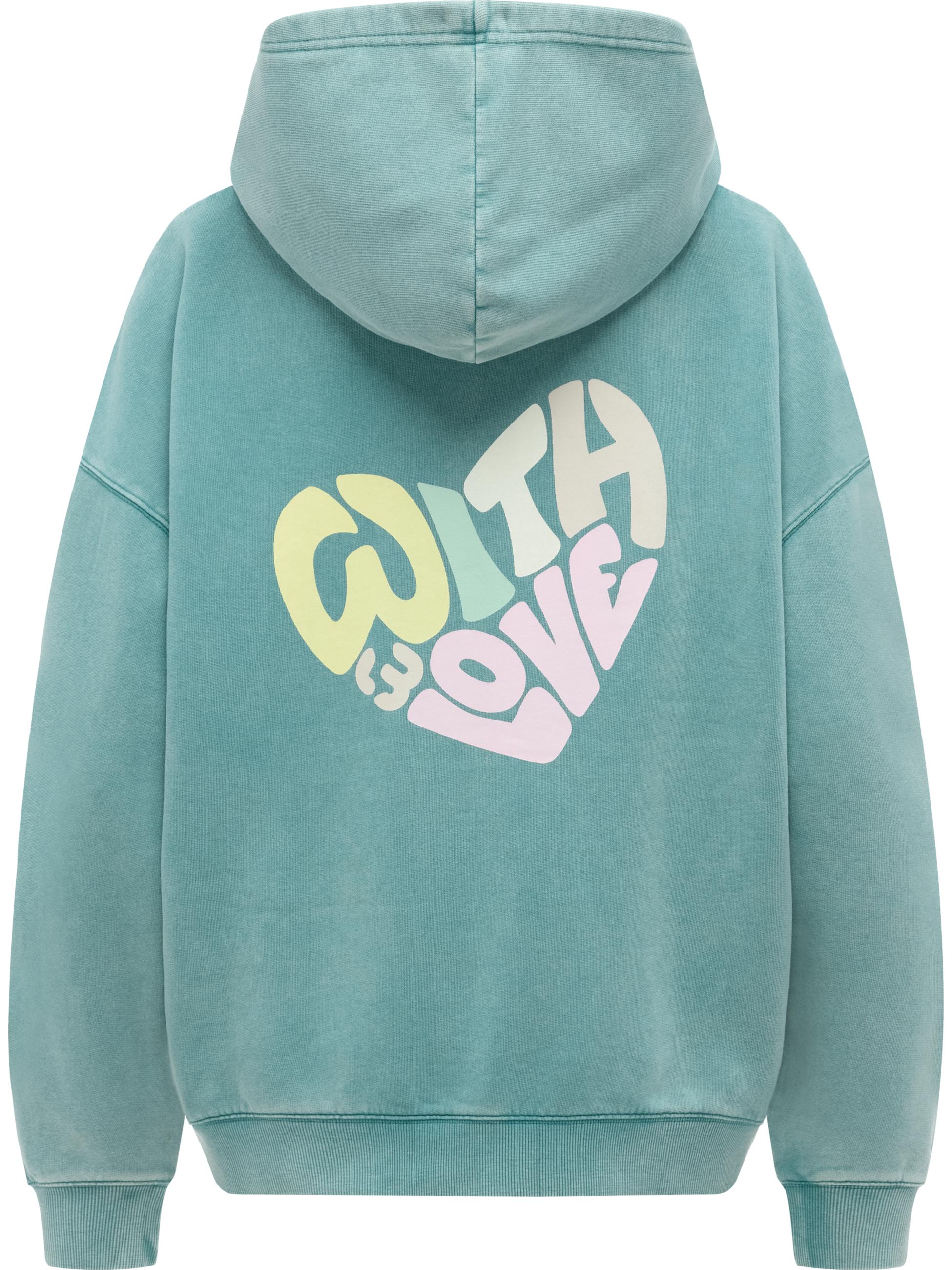 Oversize Kapuzen-Sweatshirt "Germma PP" Teal Green