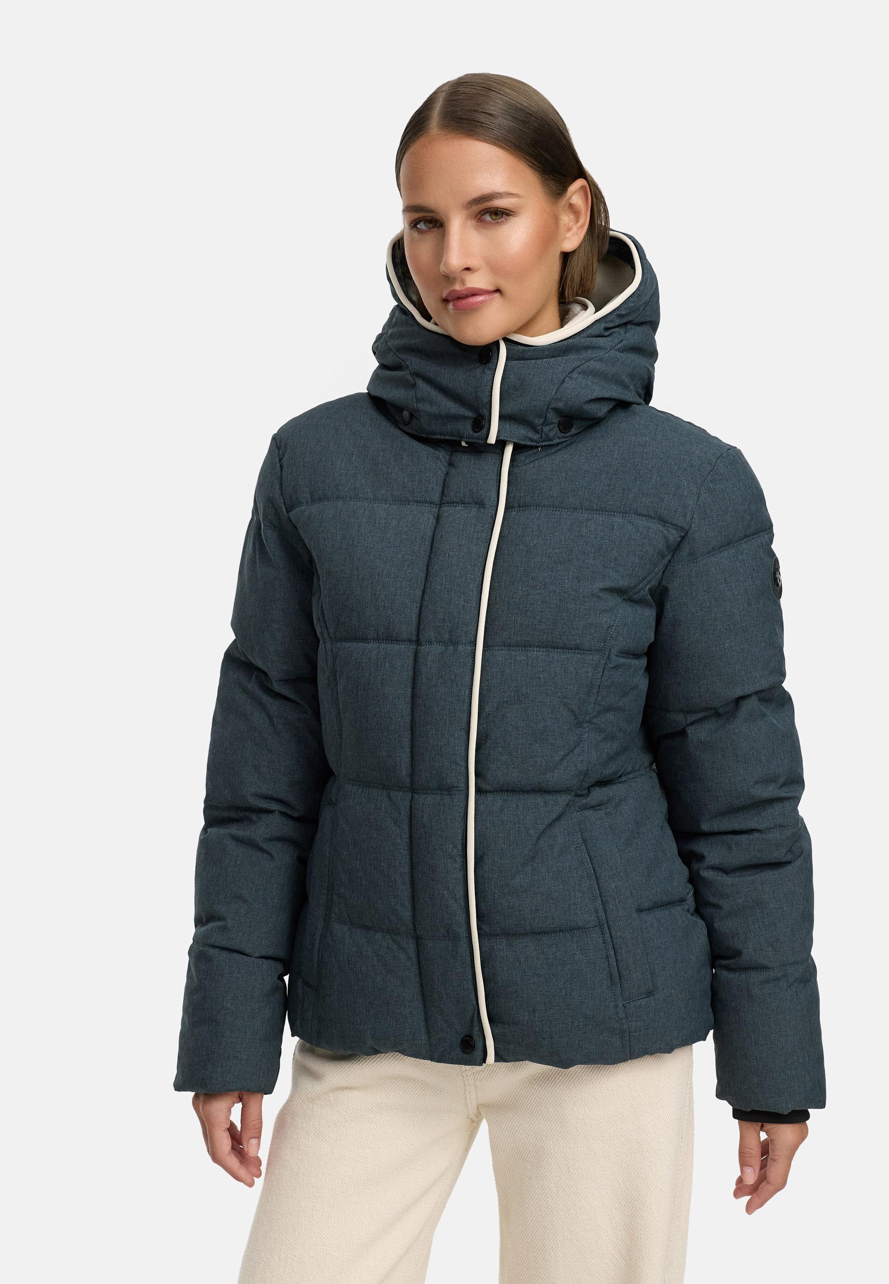 Wasserdichte Winterjacke mit (abnehmbarer) Kapuze "Gleama Melange YOUMODO" Dark Grey