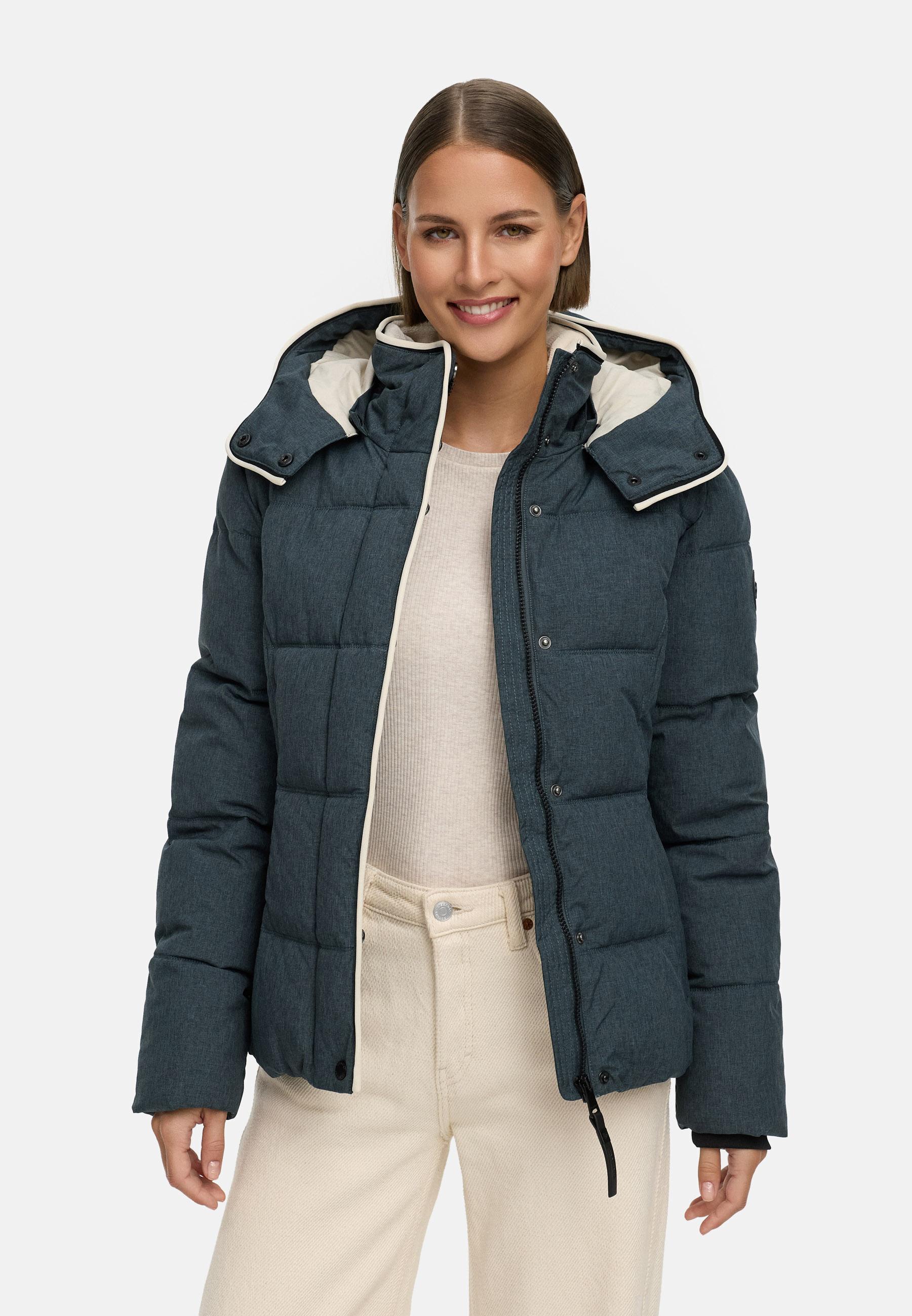 Wasserdichte Winterjacke mit (abnehmbarer) Kapuze "Gleama Melange YOUMODO" Dark Grey