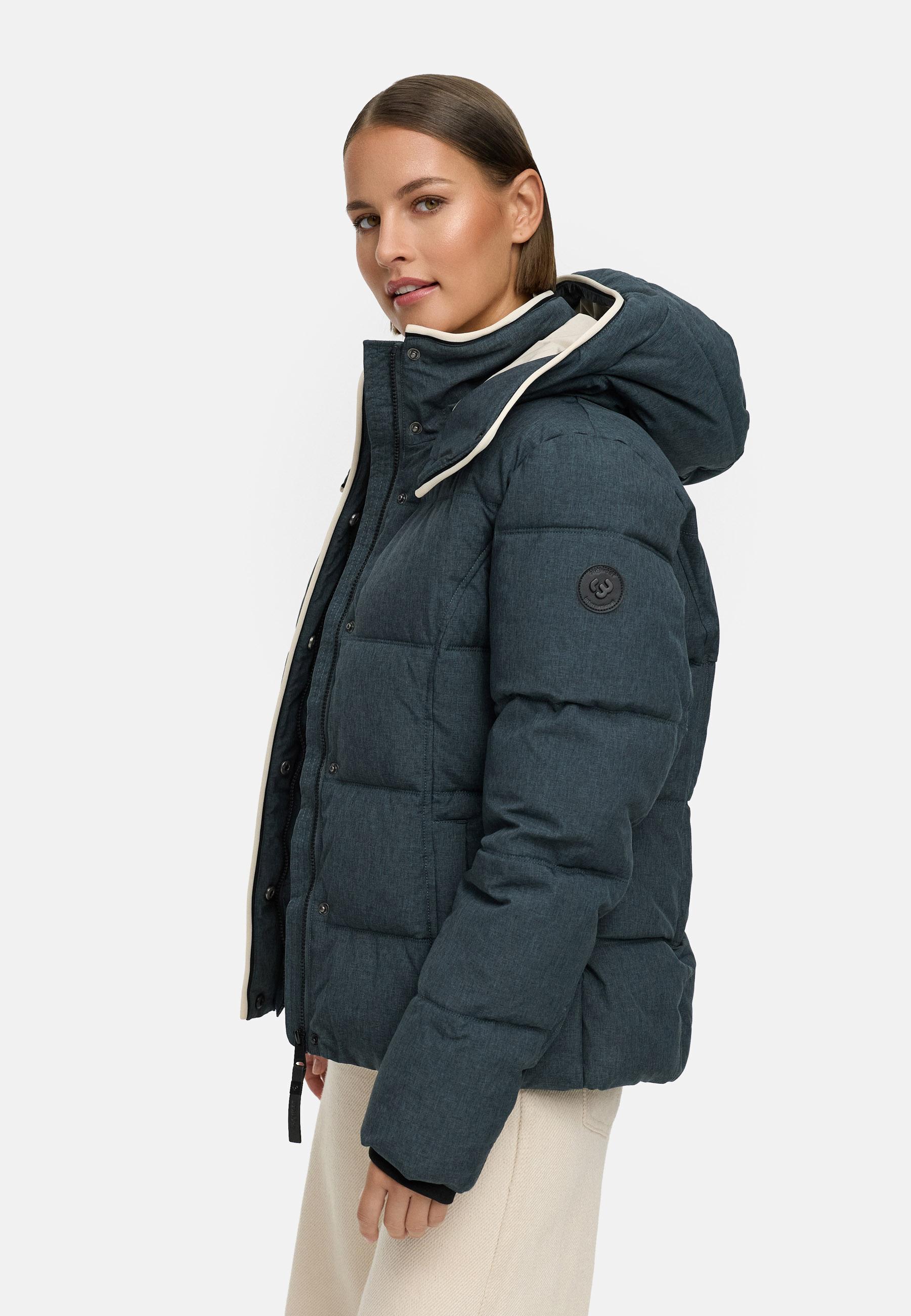 Wasserdichte Winterjacke mit (abnehmbarer) Kapuze "Gleama Melange YOUMODO" Dark Grey