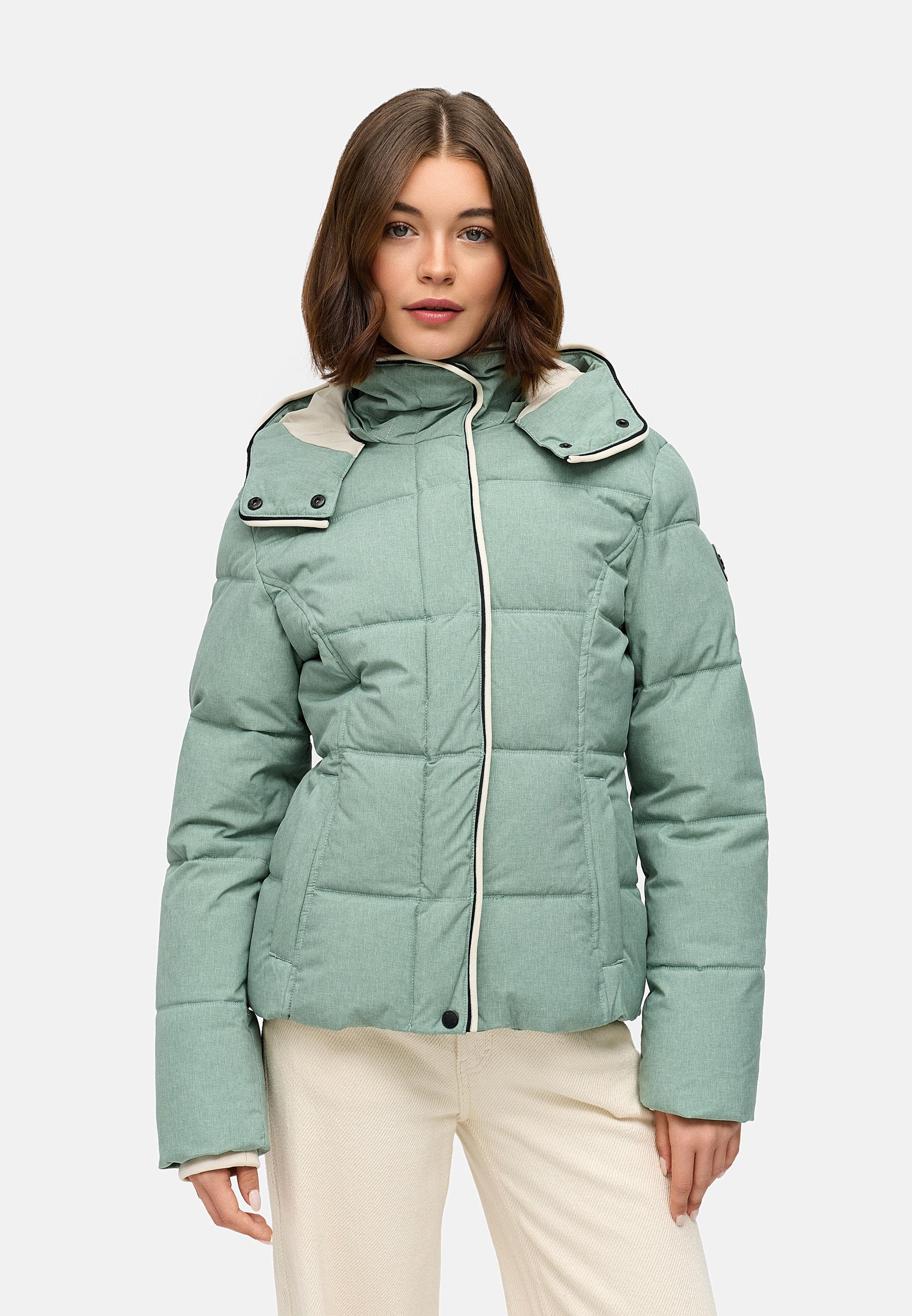 Wasserdichte Winterjacke mit (abnehmbarer) Kapuze "Gleama Melange YOUMODO" Dusty Green