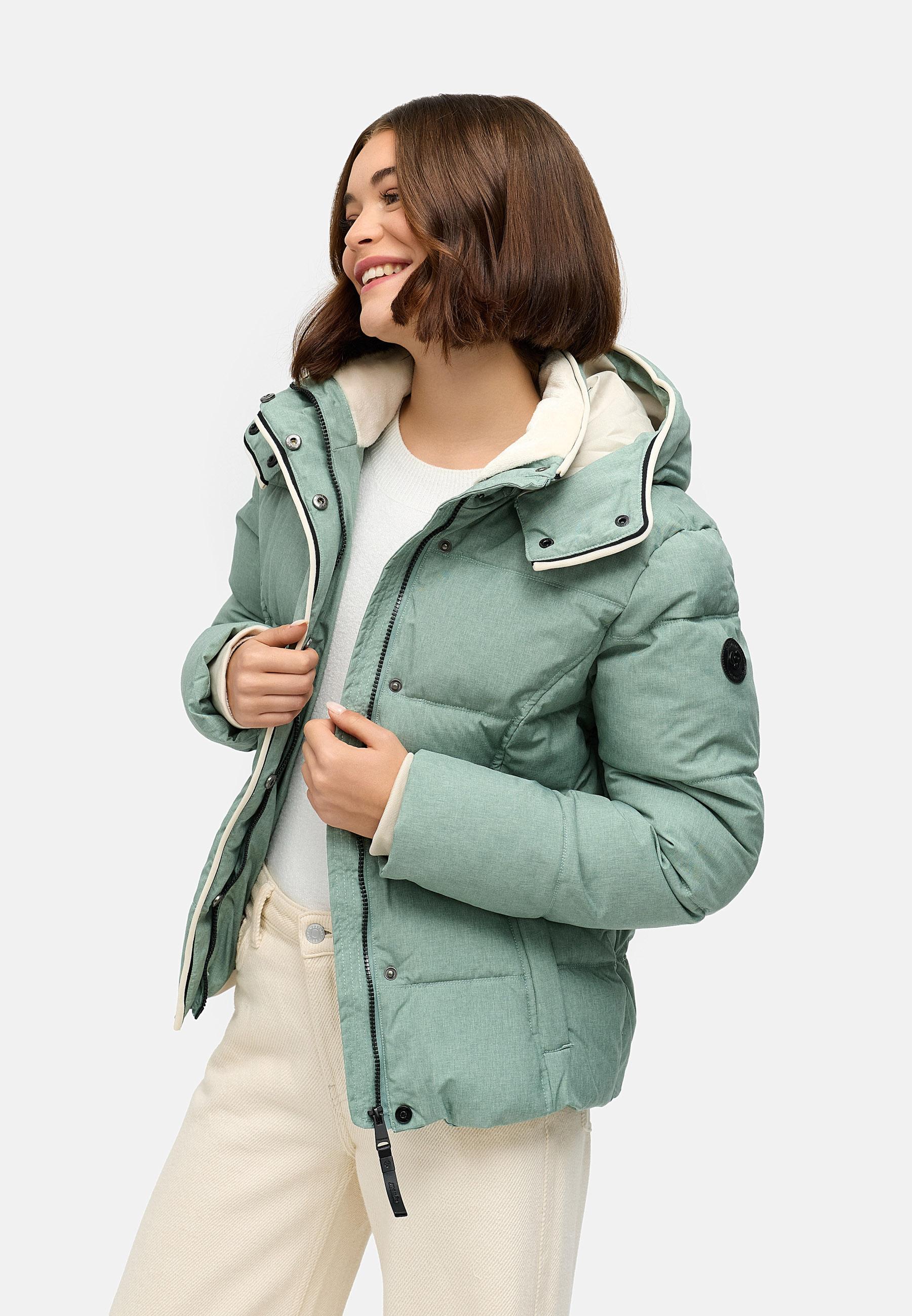 Wasserdichte Winterjacke mit (abnehmbarer) Kapuze "Gleama Melange YOUMODO" Dusty Green