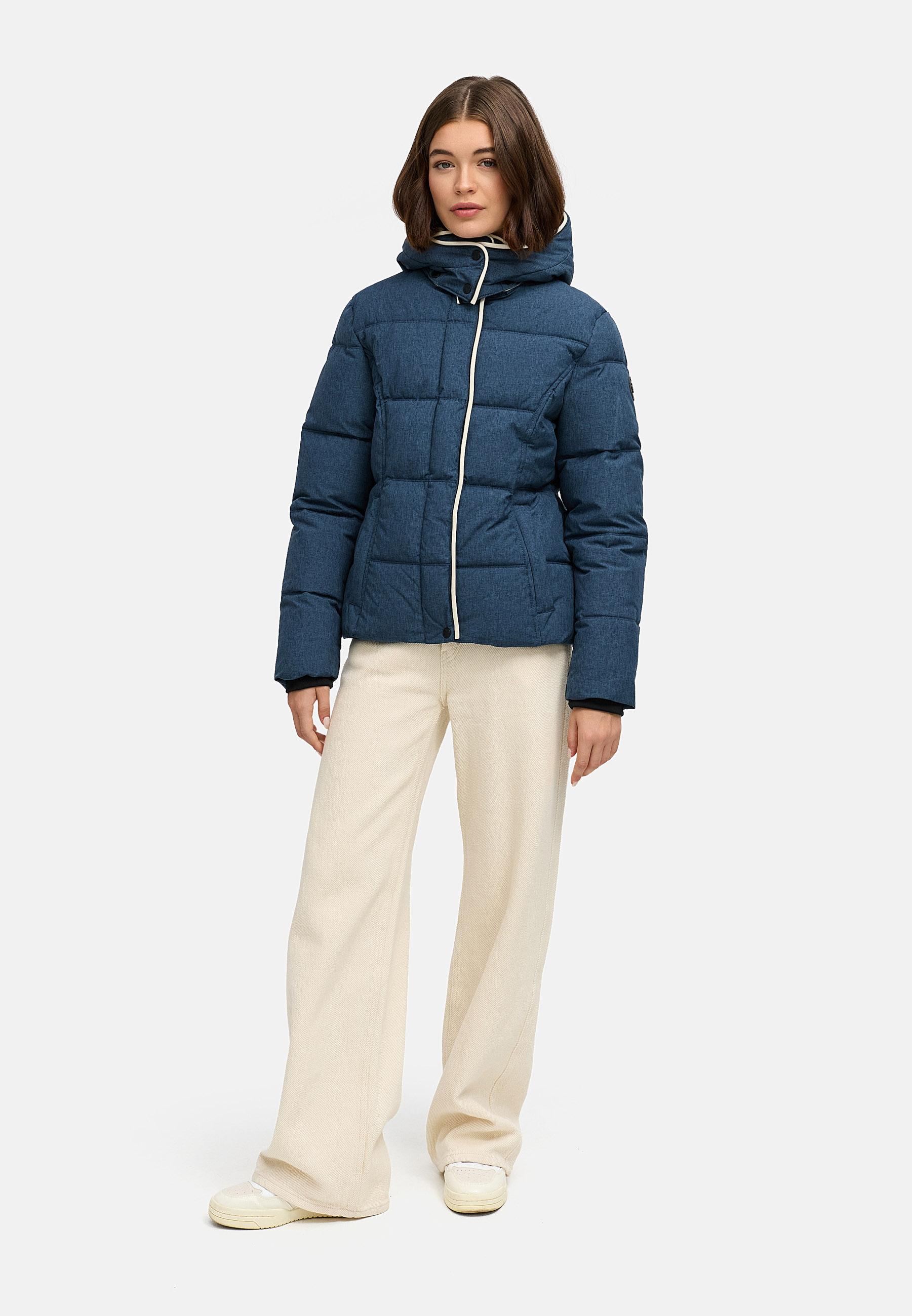 Wasserdichte Winterjacke mit (abnehmbarer) Kapuze "Gleama Melange YOUMODO" Navy