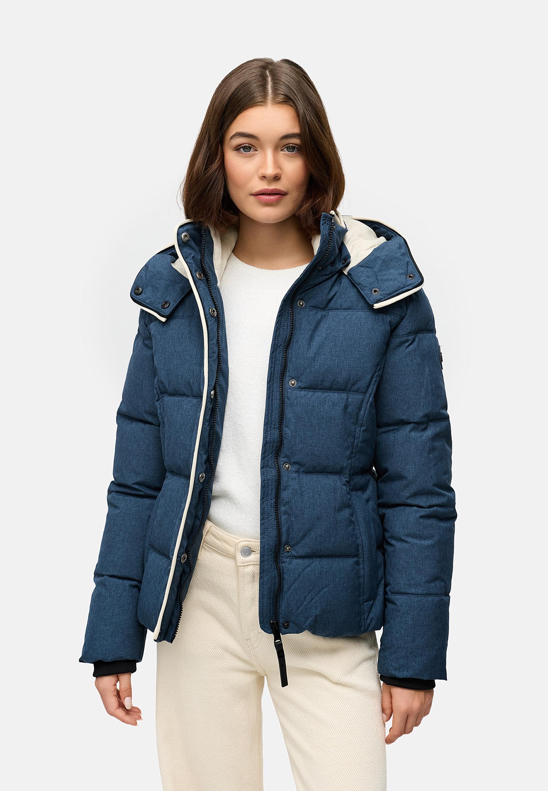 Wasserdichte Winterjacke mit (abnehmbarer) Kapuze "Gleama Melange YOUMODO" Navy