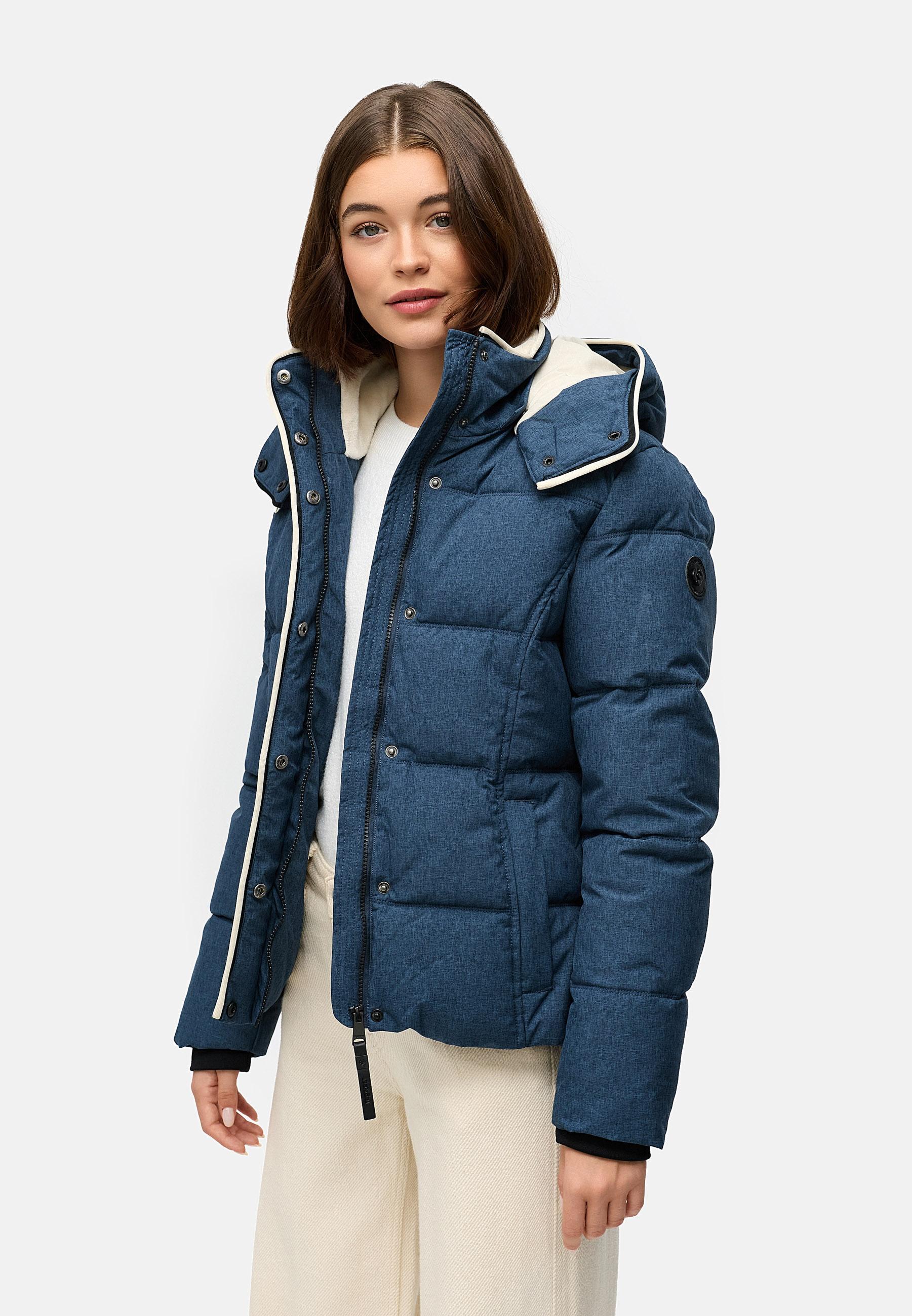 Wasserdichte Winterjacke mit (abnehmbarer) Kapuze "Gleama Melange YOUMODO" Navy