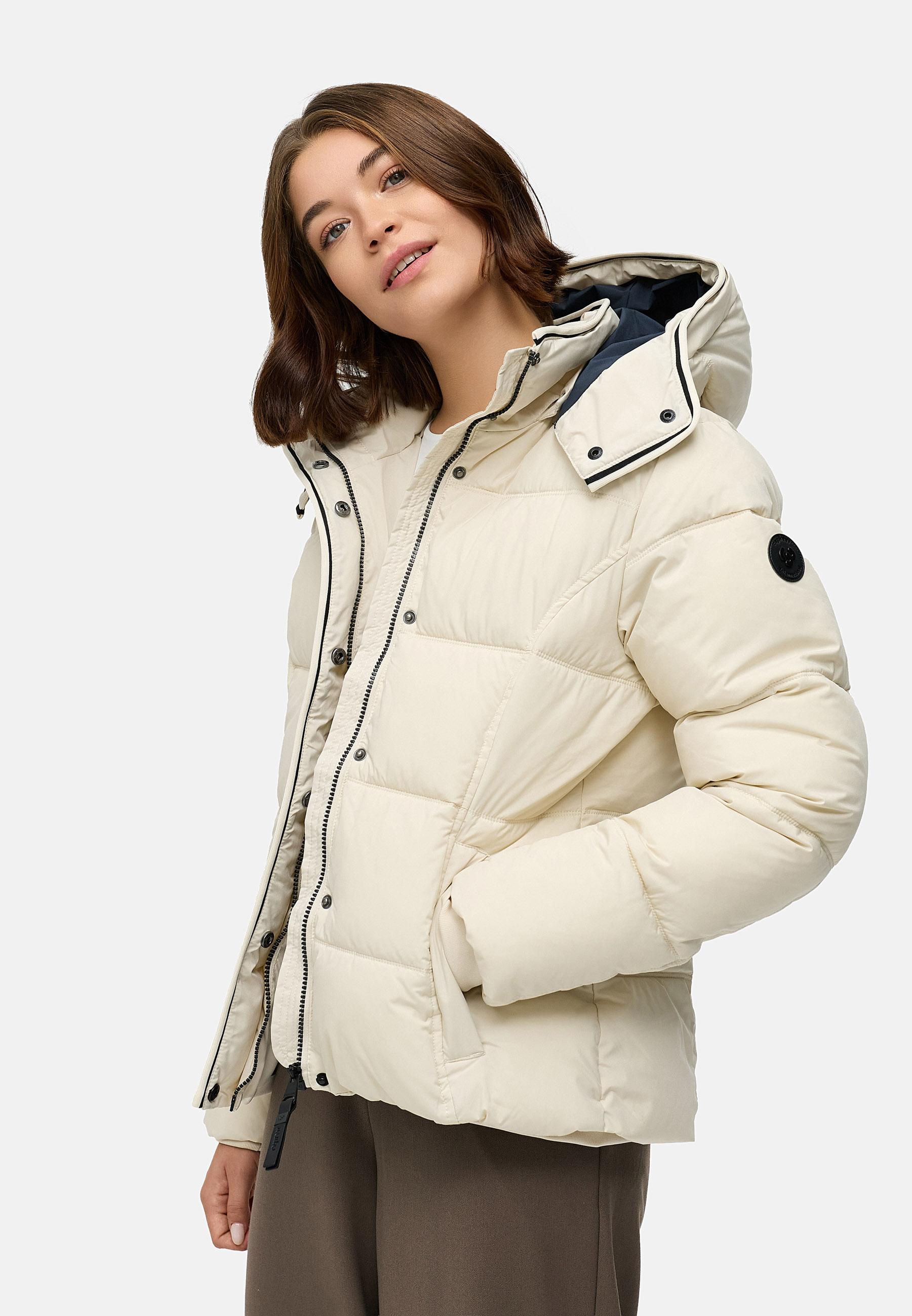 Wasserdichte Winterjacke mit (abnehmbarer) Kapuze "Gleama YOUMODO" Ecru