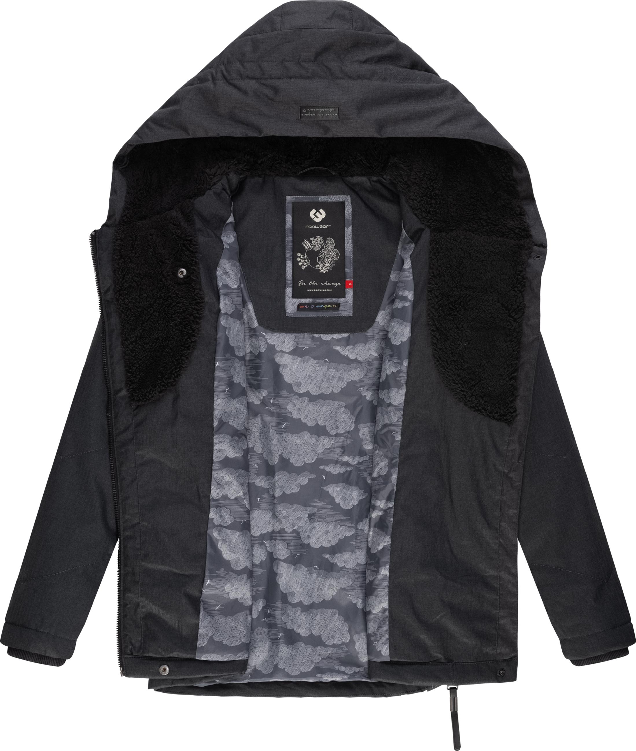 Kurzer Wintermantel mit Kapuze "Gordon II Intl." Dark Grey