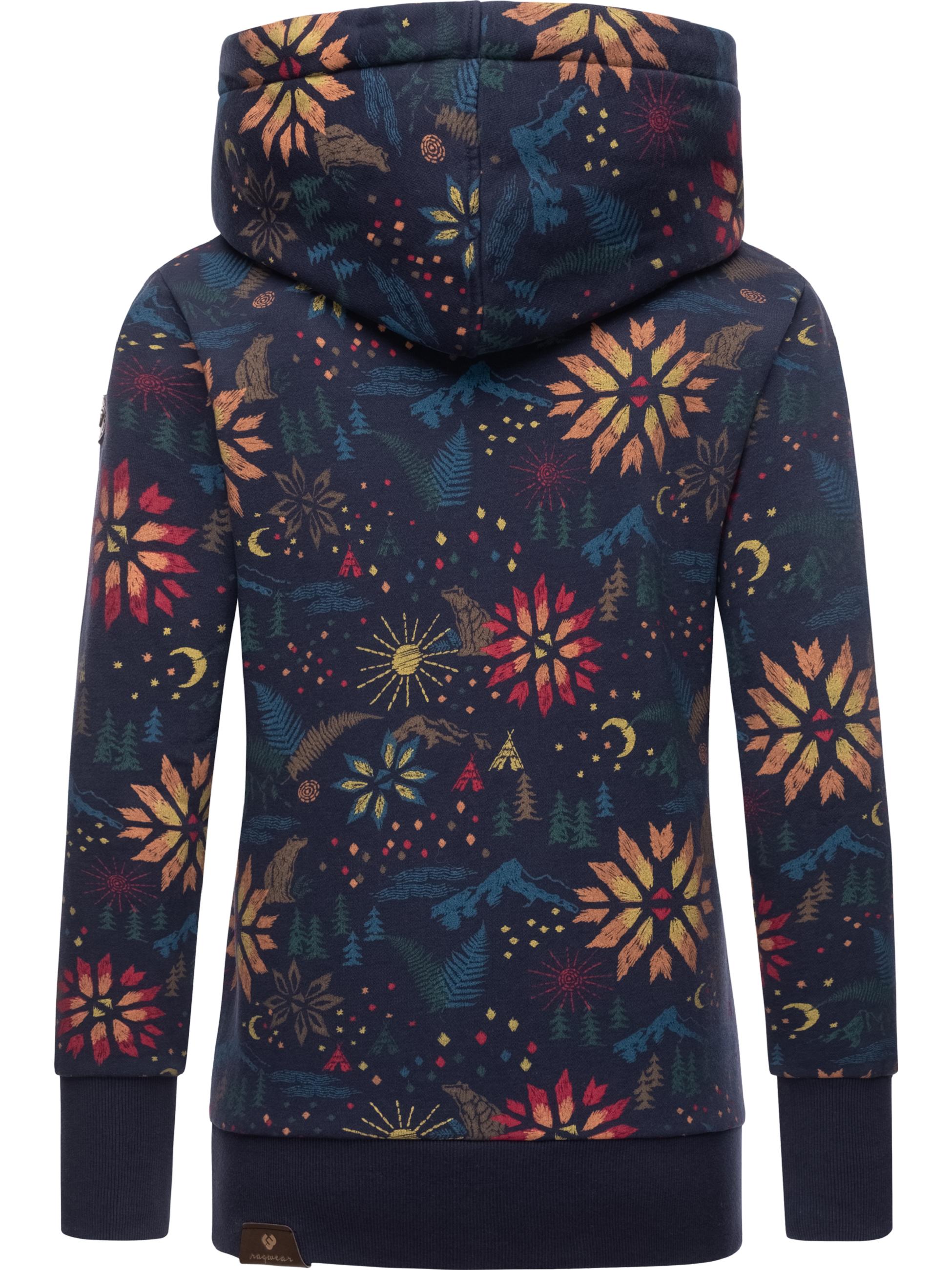 Gemusterter Kapuzenpullover "Gripy B Print" Navy