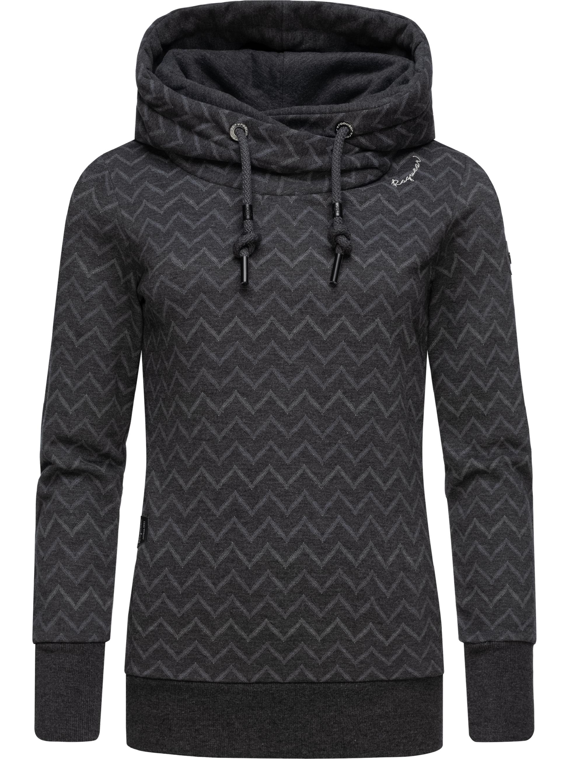 Superweiches Sweatshirt mit Kapuze "Gripy Bold Chevron Intl." Black