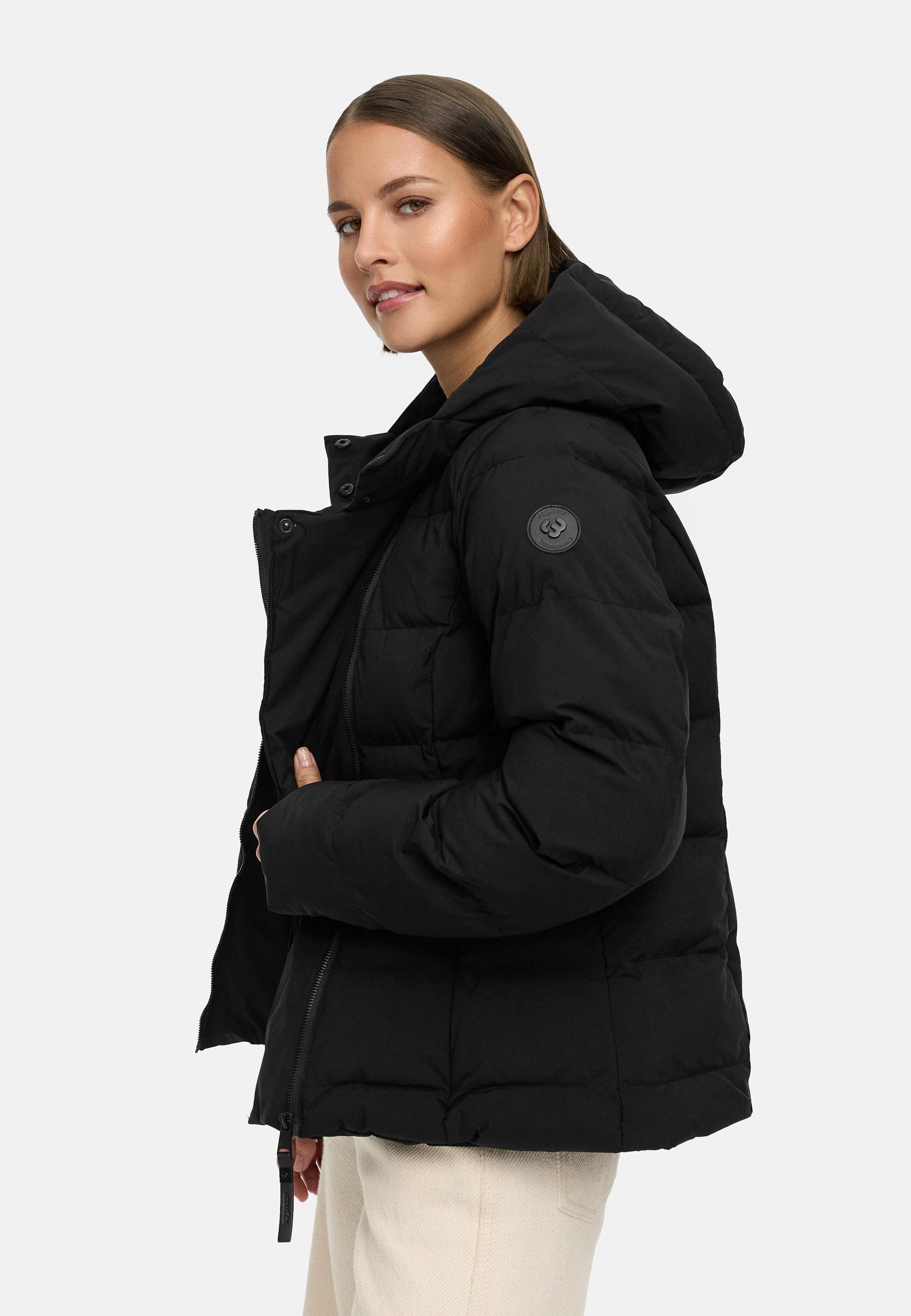 Wasserdichte Winterjacke mit Kapuze "Harlen YOUMODO" Black