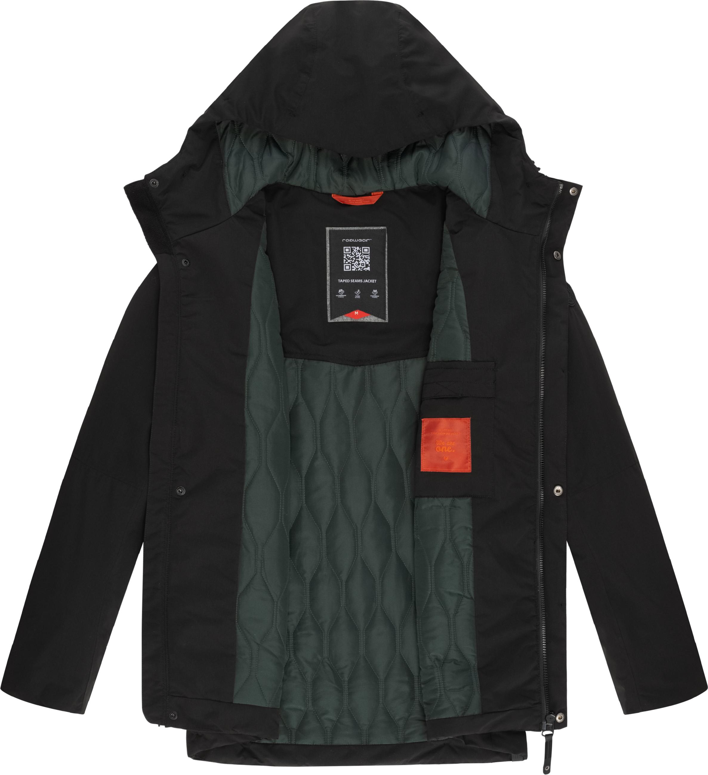 Winterjacke mit Kapuze "Hatar" Black