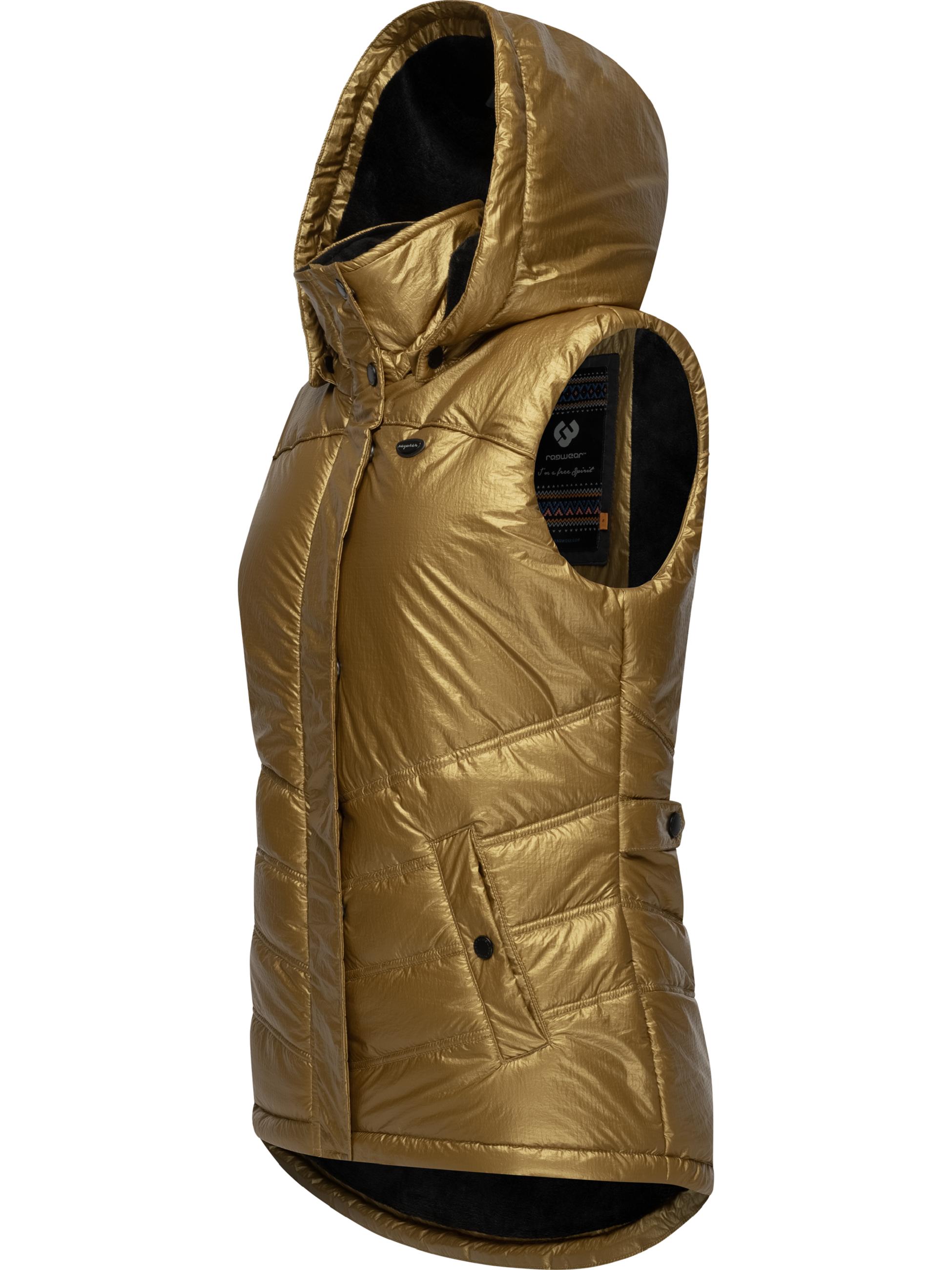 Wasserdichte Steppweste mit abnehmbarer Kapuze "Hesty Bling" Inca Gold