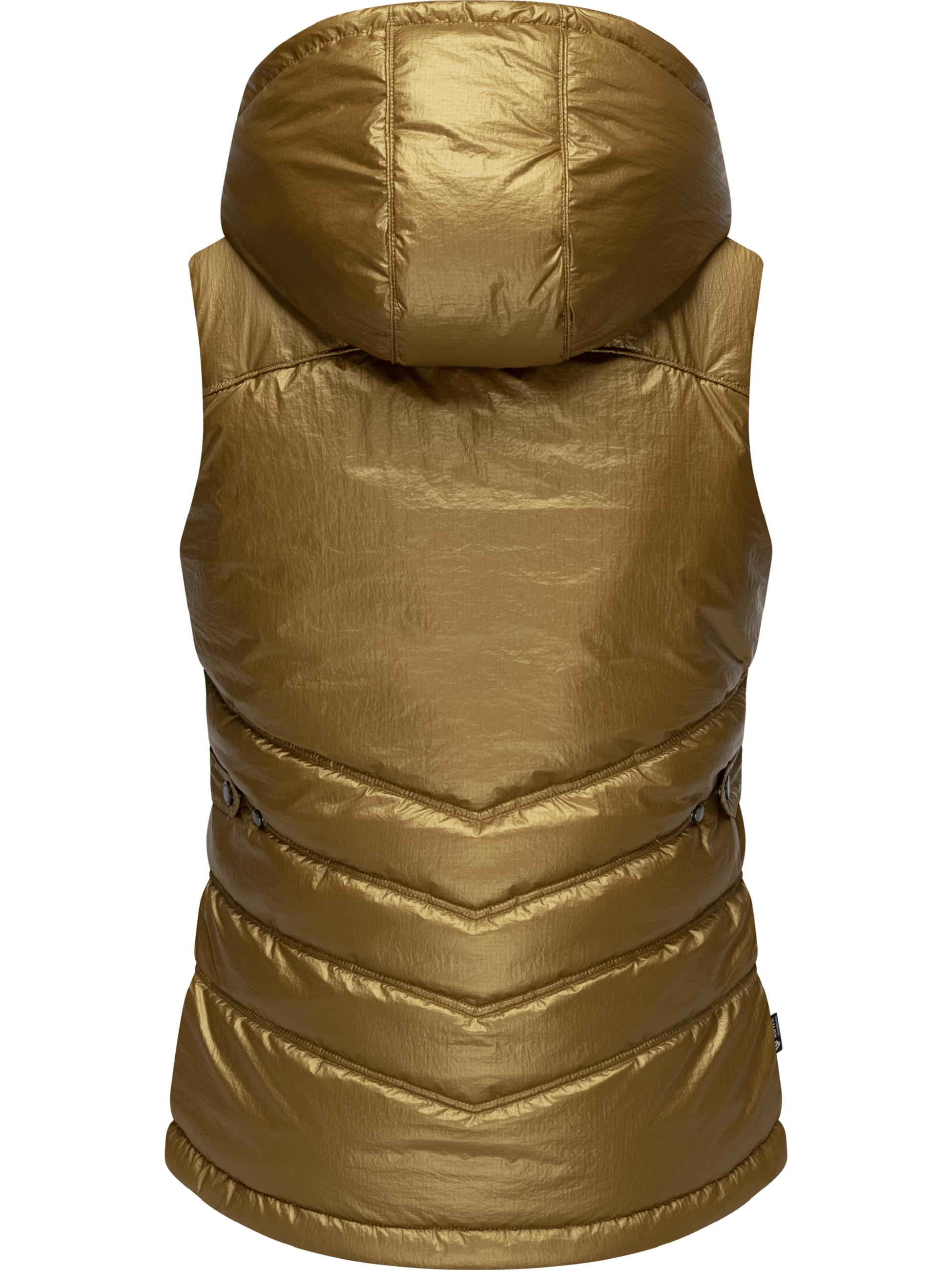 Wasserdichte Steppweste mit abnehmbarer Kapuze "Hesty Bling" Inca Gold