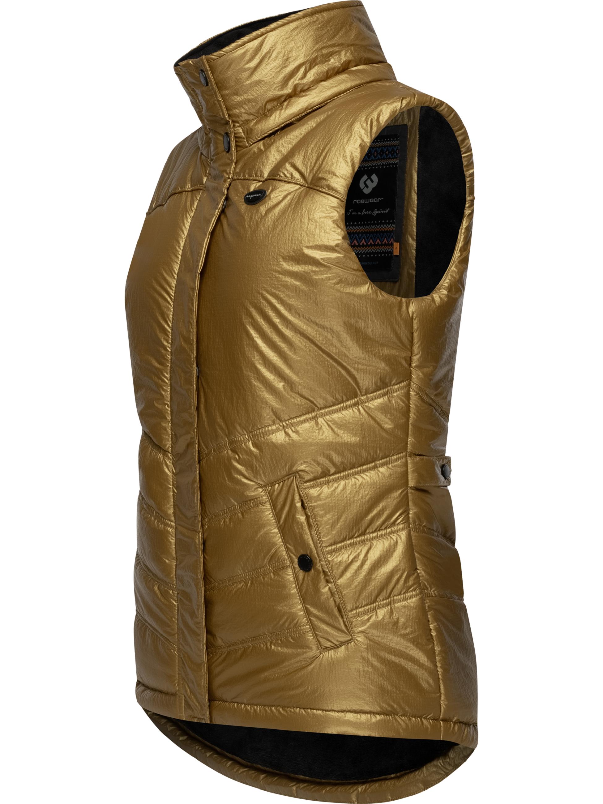 Wasserdichte Steppweste mit abnehmbarer Kapuze "Hesty Bling" Inca Gold