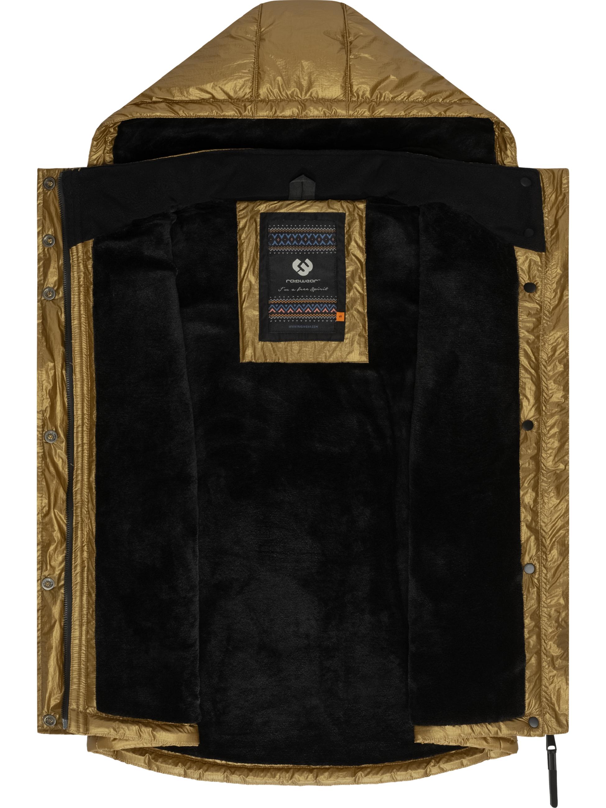 Wasserdichte Steppweste mit abnehmbarer Kapuze "Hesty Bling" Inca Gold