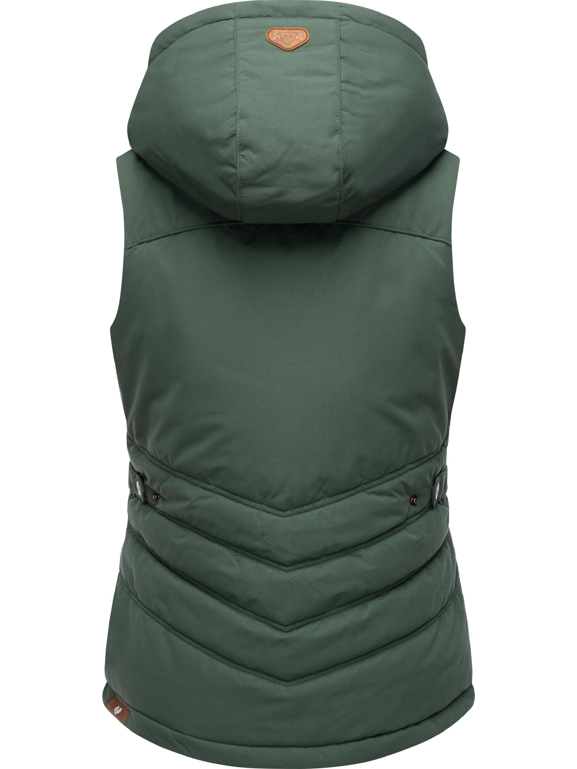 Wasserdichte Steppweste mit abnehmbarer Kapuze "Hesty" Pine Green23