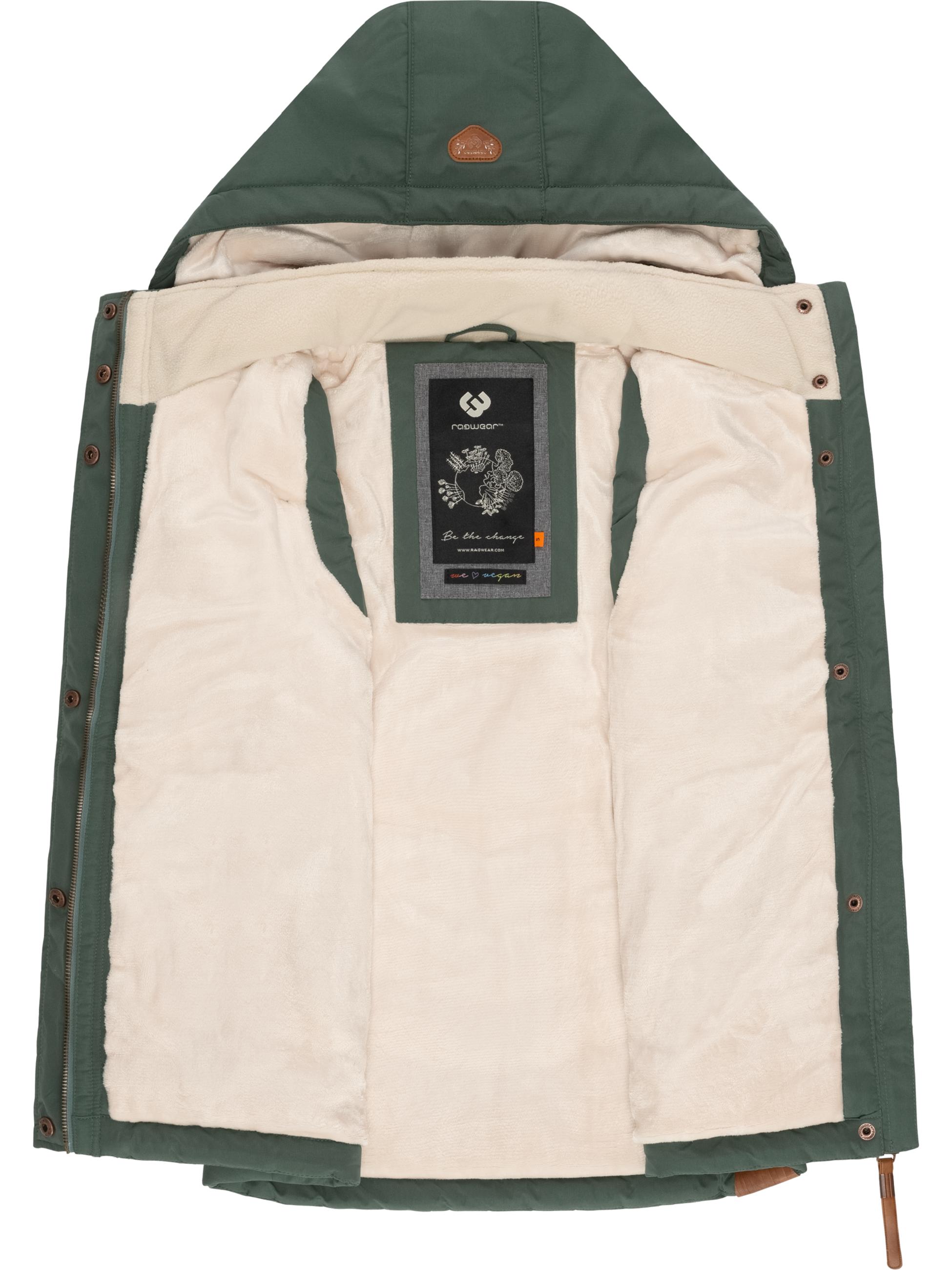 Wasserdichte Steppweste mit abnehmbarer Kapuze "Hesty" Pine Green23