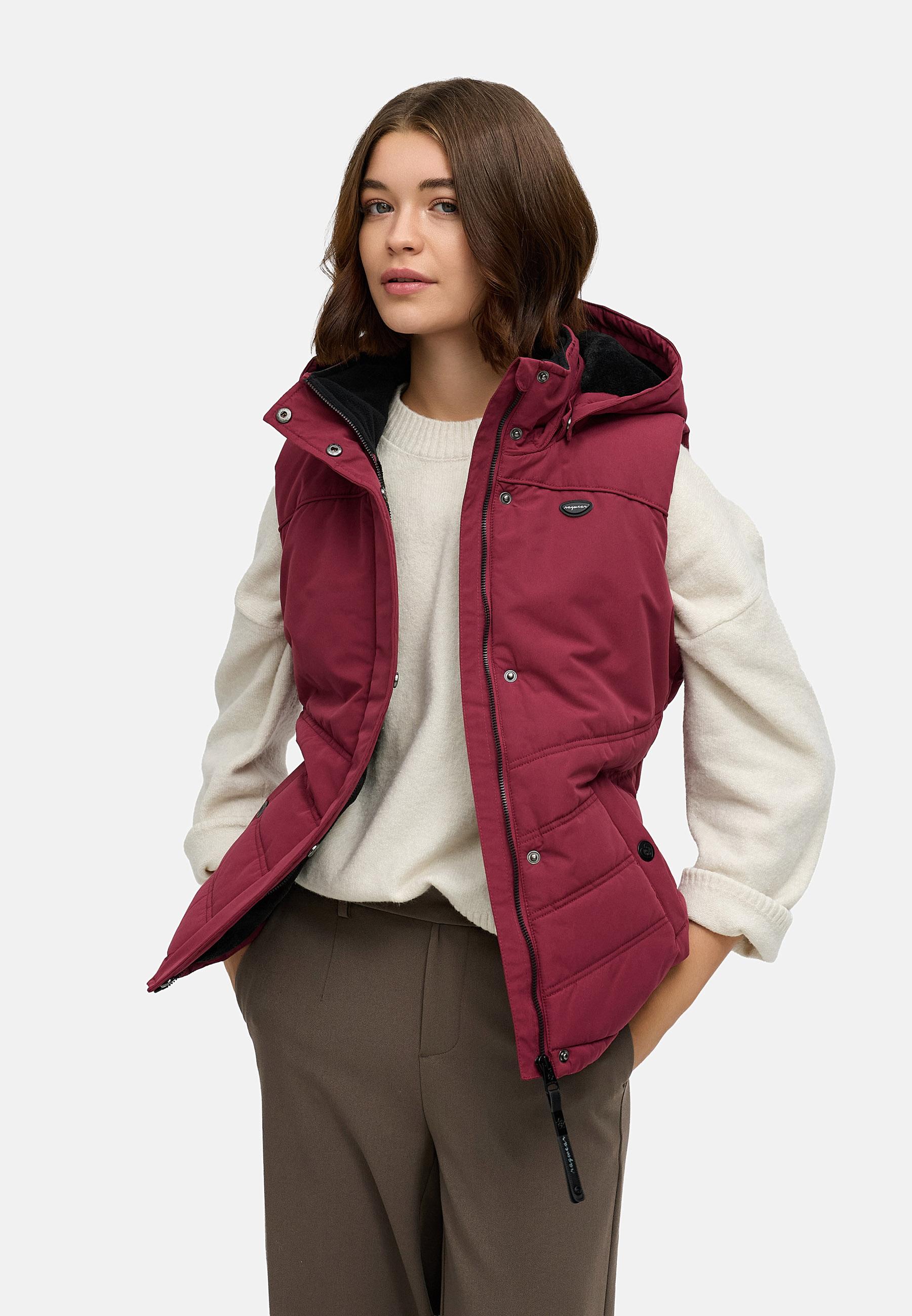 Wasserdichte Steppweste mit abnehmbarer Kapuze "Hesty" Wine25