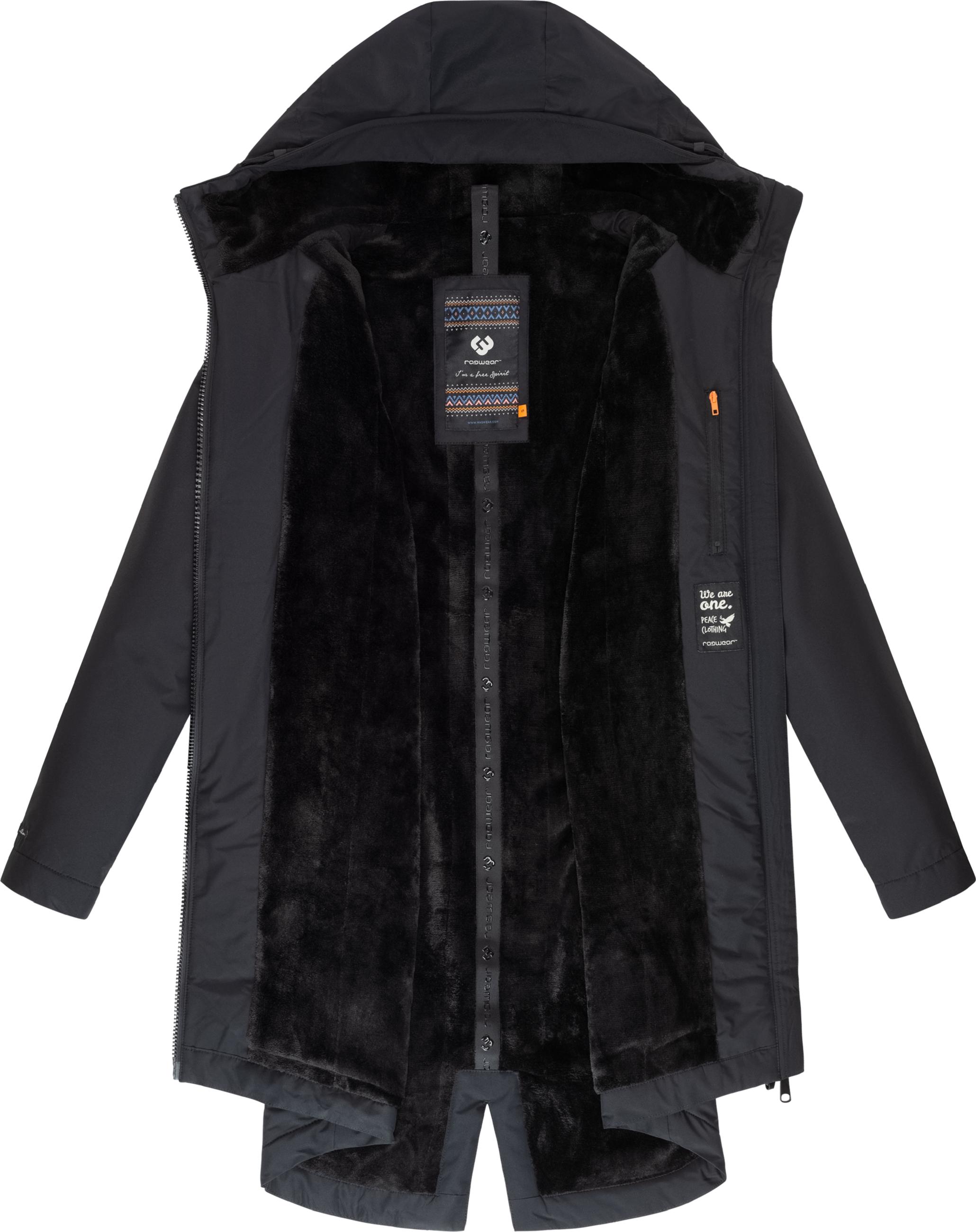 Warmer Wintermantel mit Kapuze "Holstic" Black