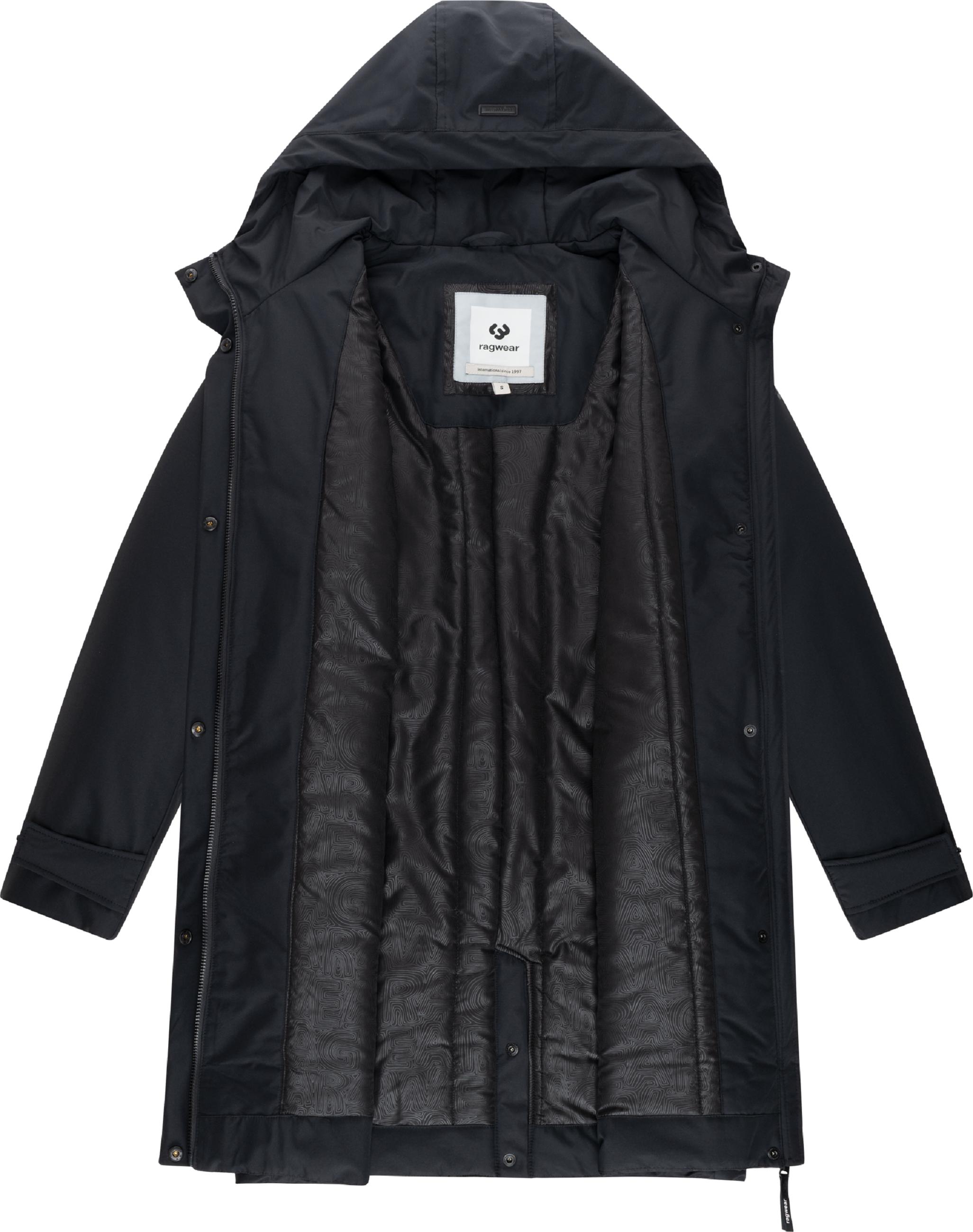 Wasserdichter Wintermantel mit Bindegürtel "Horatia Warm YOUMODO" Black