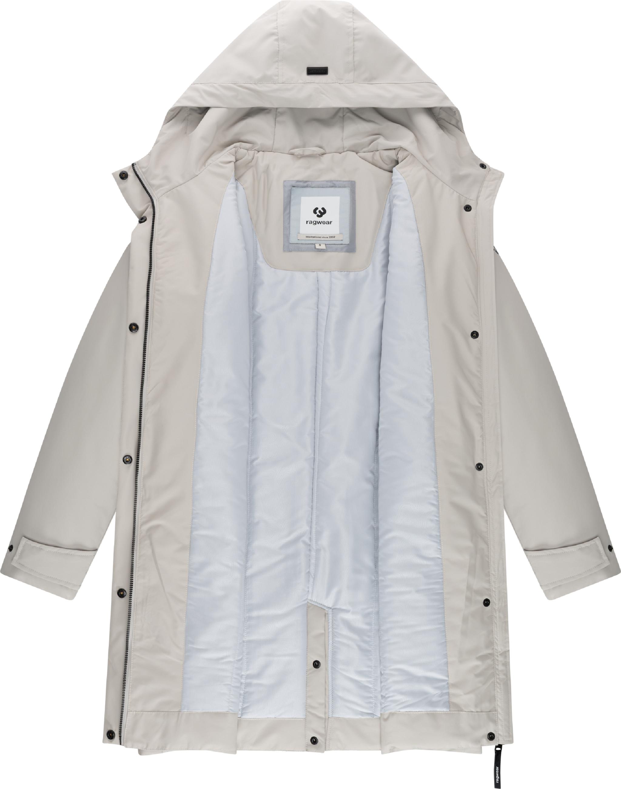Wasserdichter Wintermantel mit Bindegürtel "Horatia Warm YOUMODO" Bone