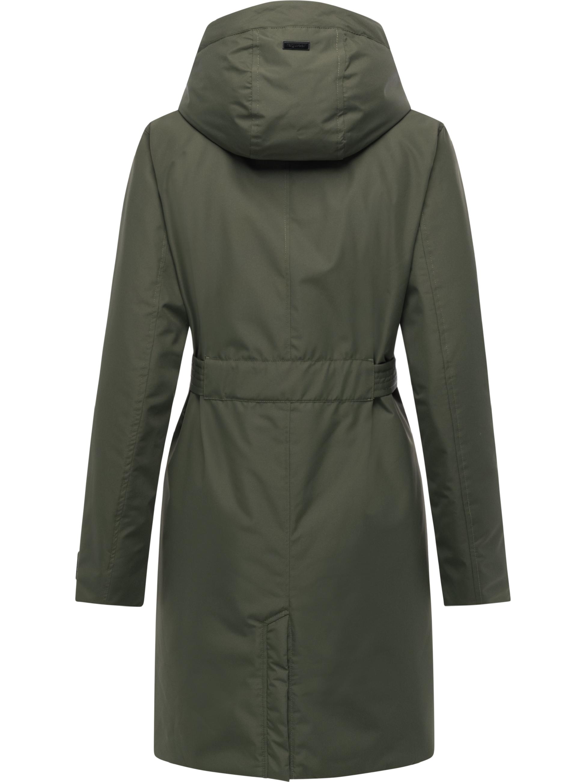 Wasserdichter Wintermantel mit Bindegürtel "Horatia Warm YOUMODO" Dark Olive