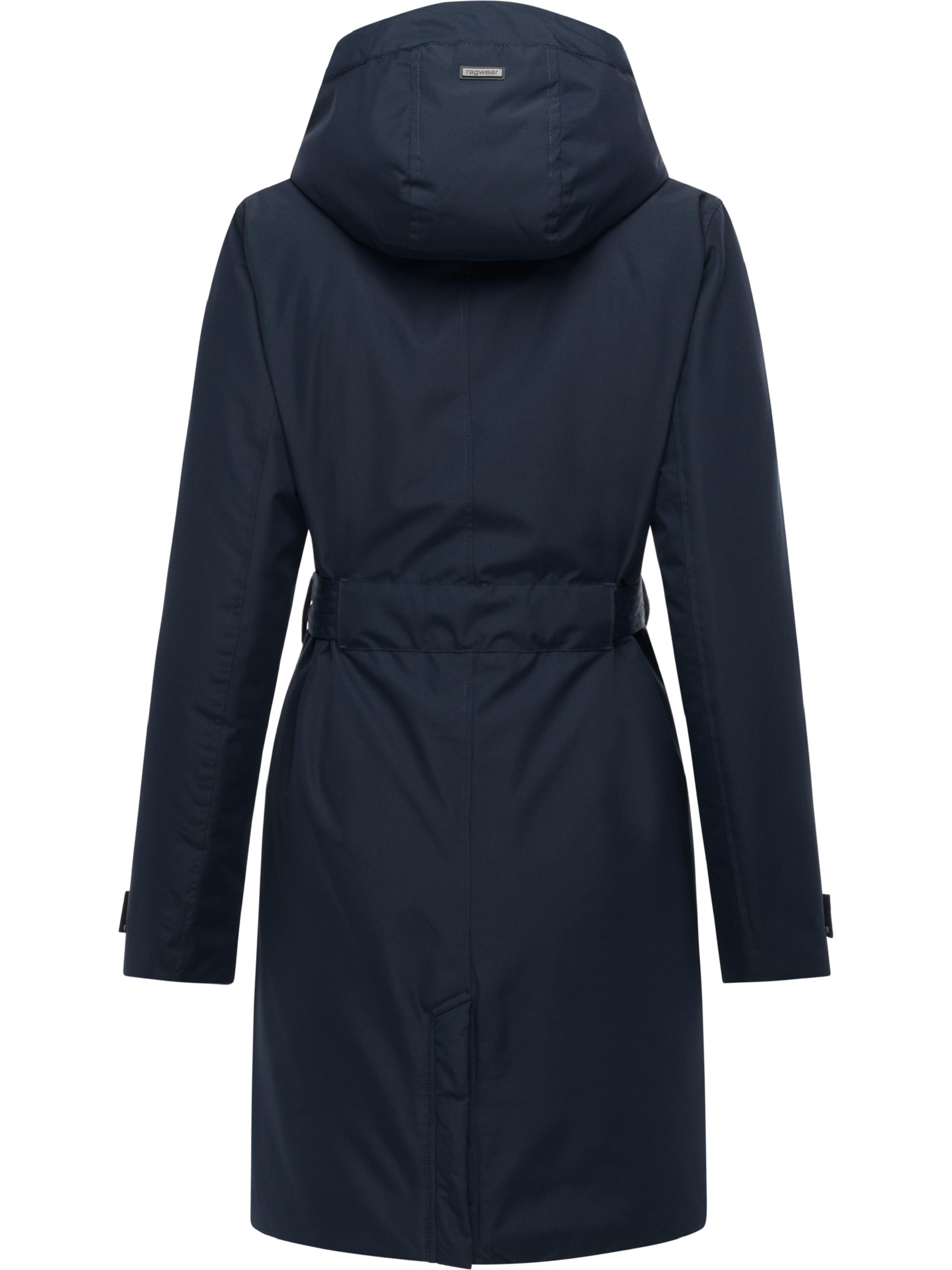 Wasserdichter Wintermantel mit Bindegürtel "Horatia Warm YOUMODO" Navy