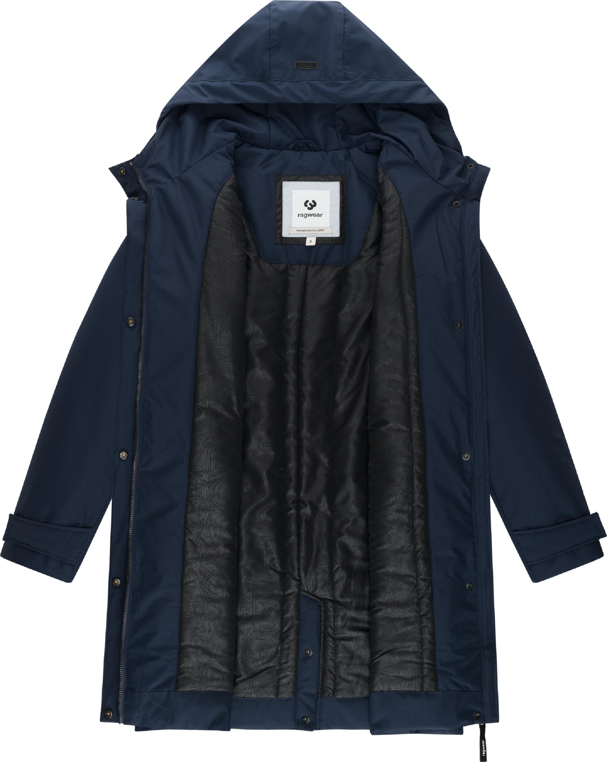 Wasserdichter Wintermantel mit Bindegürtel "Horatia Warm YOUMODO" Navy
