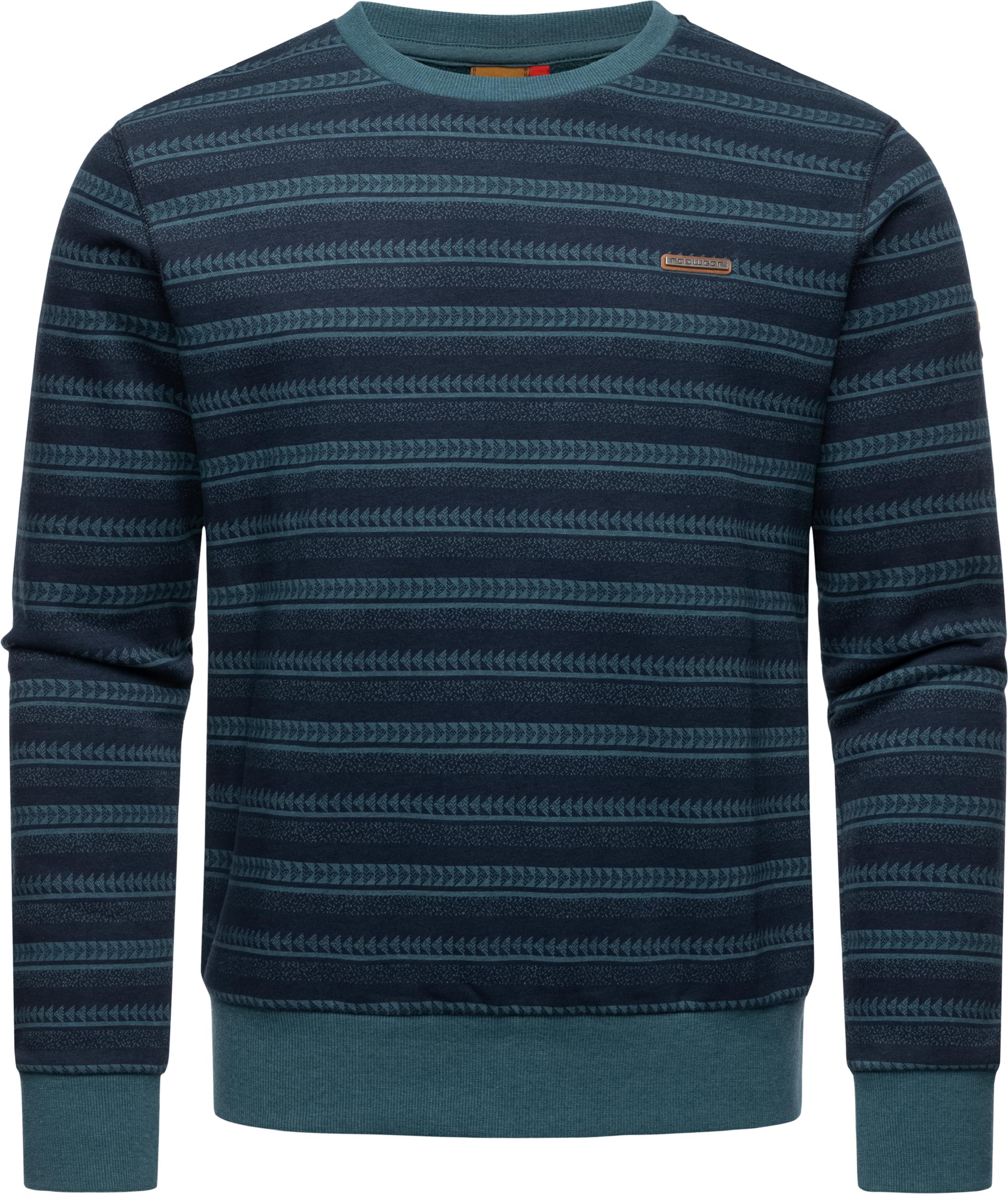 Weicher Pullover "Inddie Print" Navy