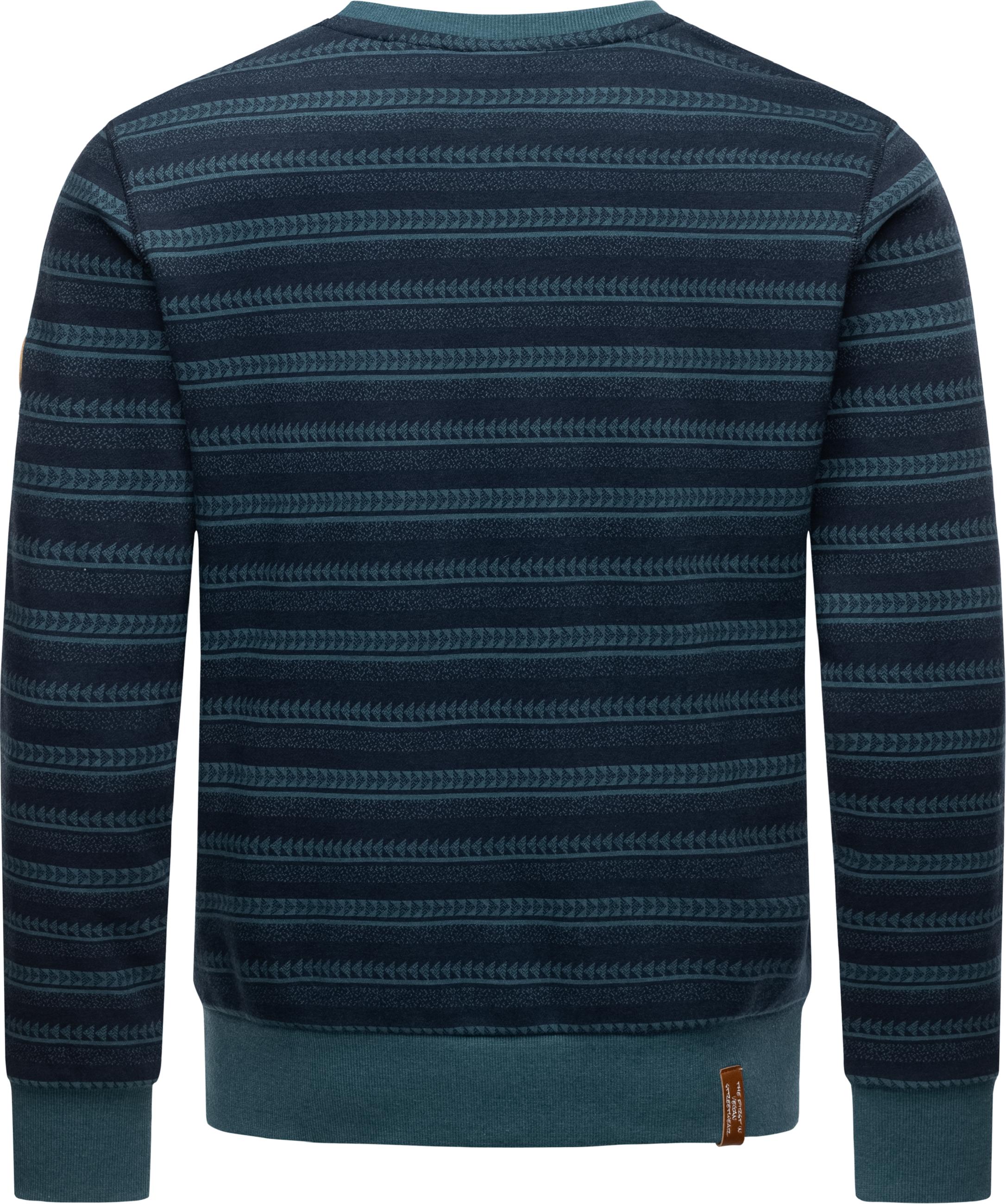 Weicher Pullover "Inddie Print" Navy