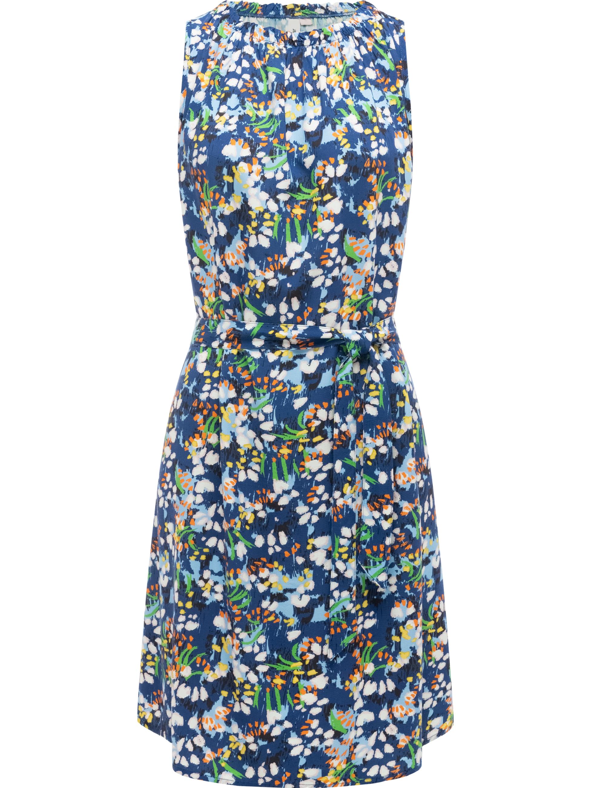 Leichtes Sommerkleid mit Rüschenkragen "Isalie Print" Night Blue