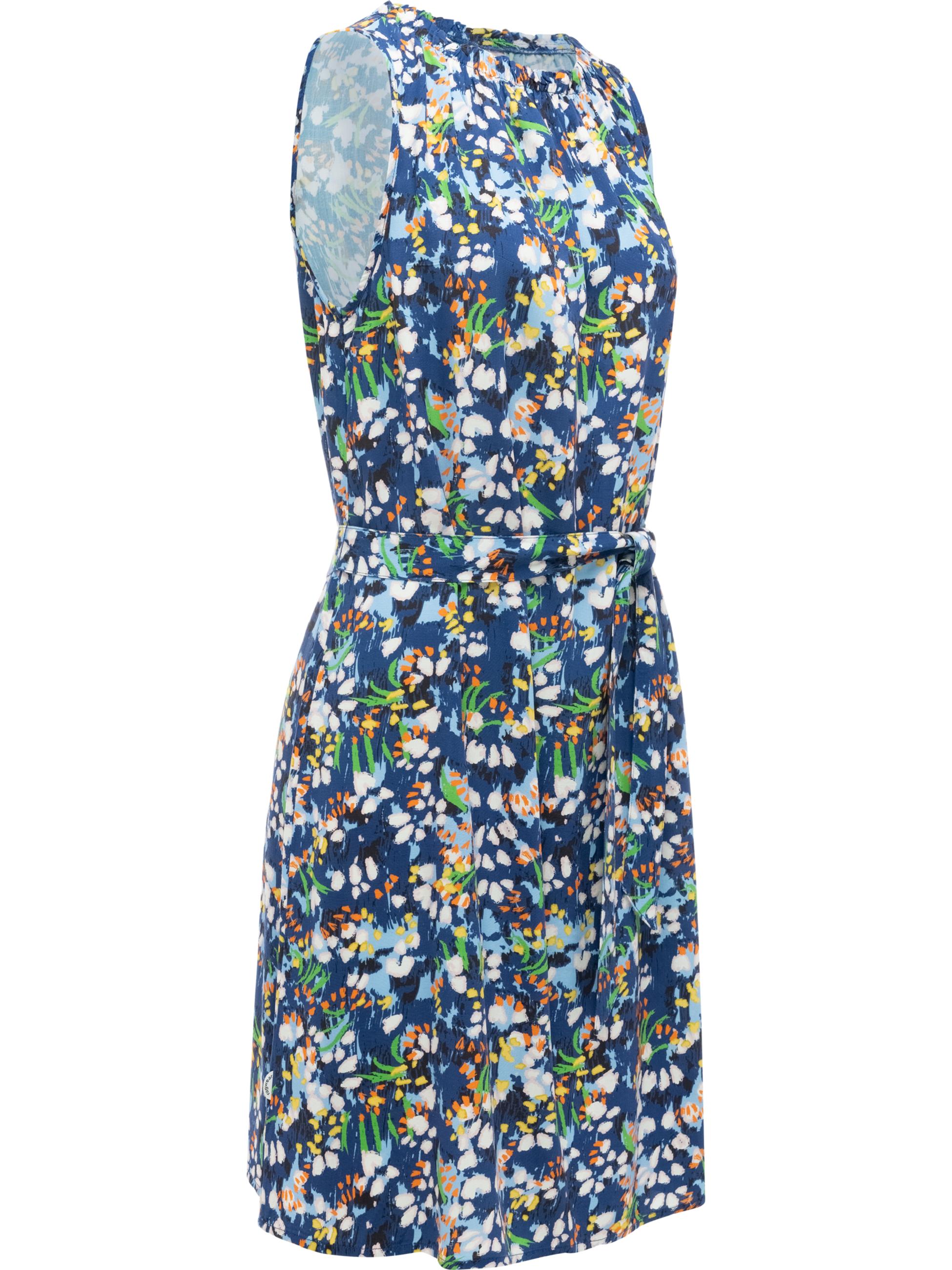 Leichtes Sommerkleid mit Rüschenkragen "Isalie Print" Night Blue