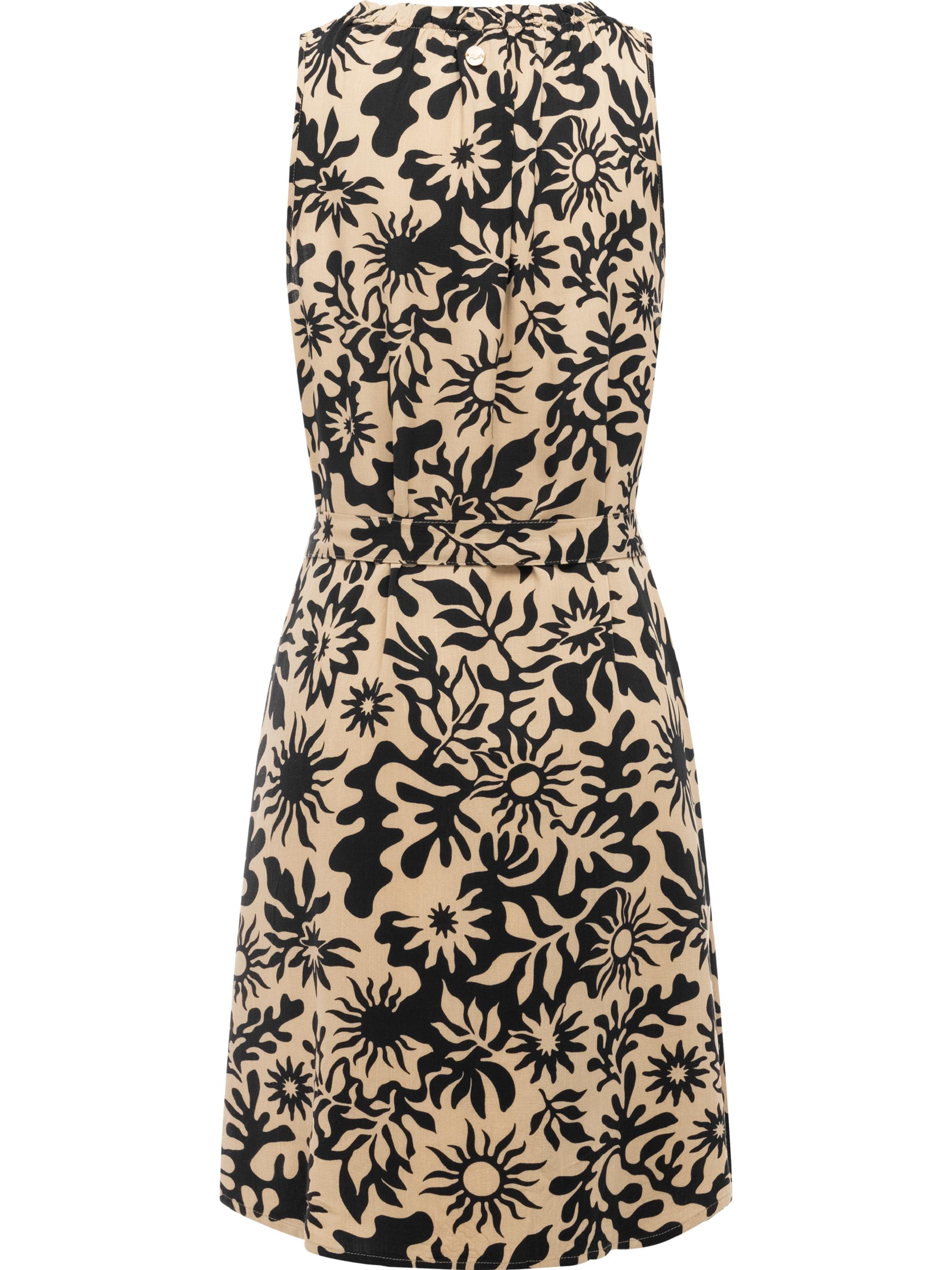 Leichtes Sommerkleid mit Rüschenkragen "Isalie Print" Sand