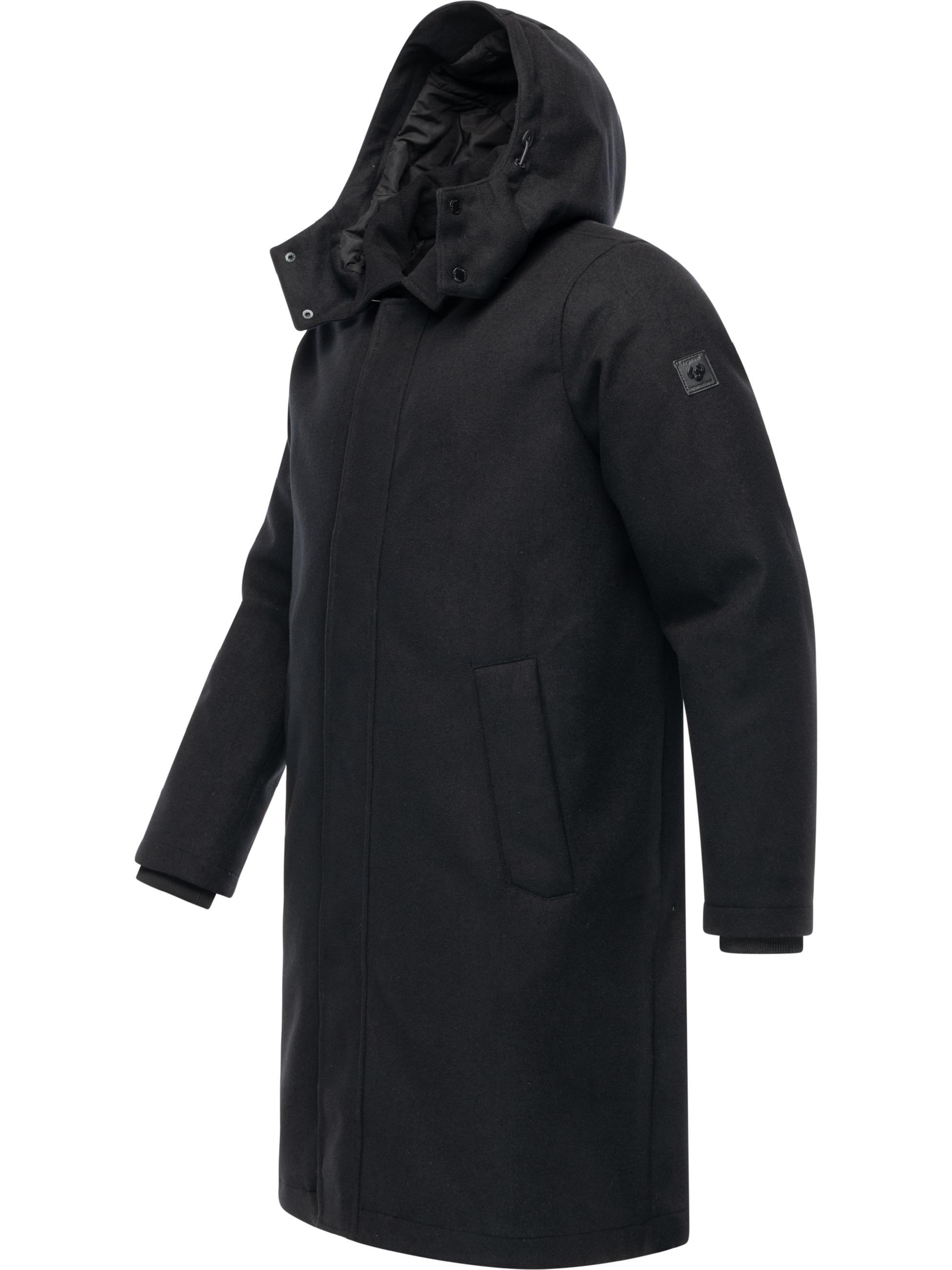 Wasserdichter Wintermantel mit Kapuze "Isaq Felt YOUMODO" Black