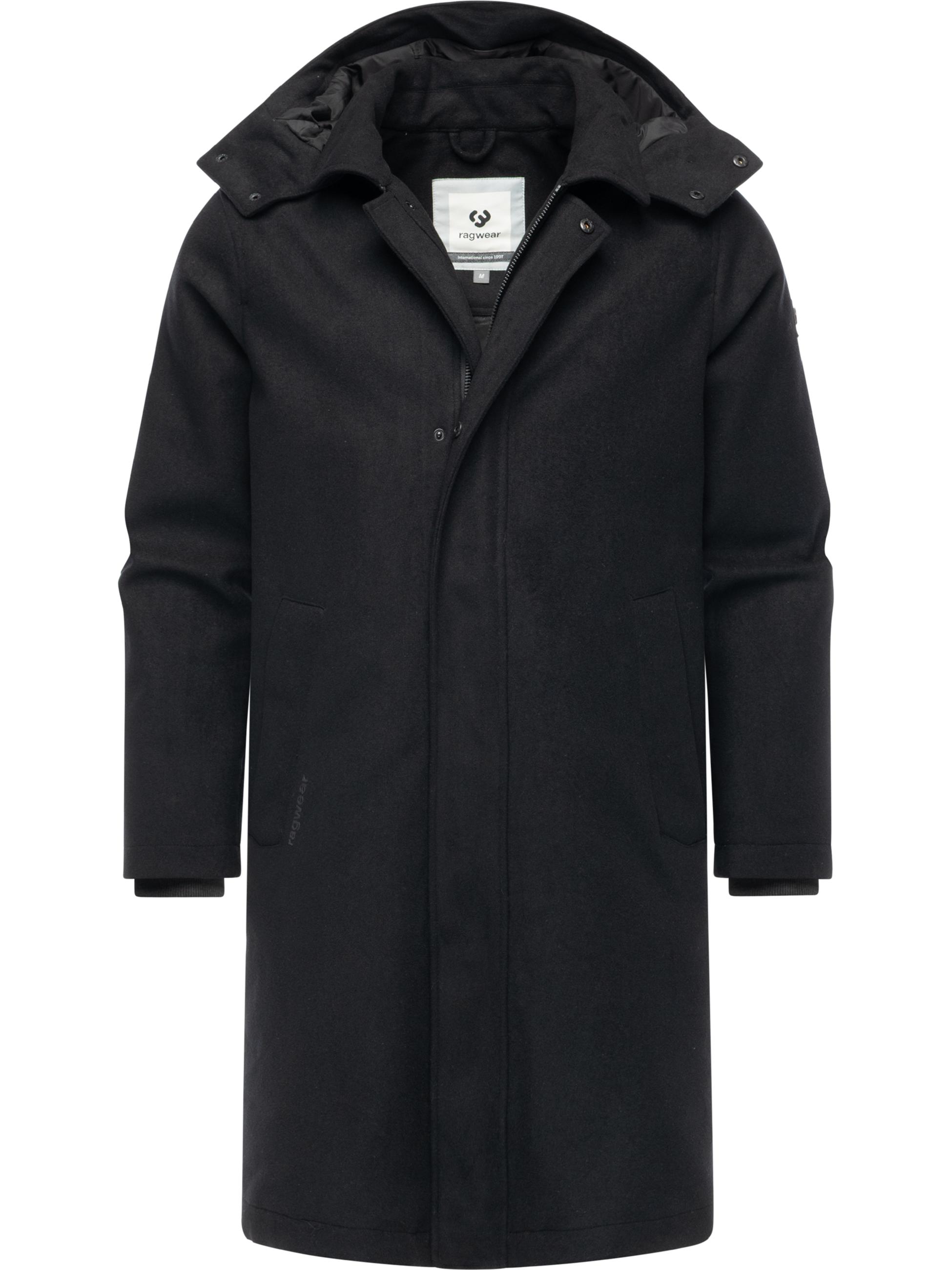 Wasserdichter Wintermantel mit Kapuze "Isaq Felt YOUMODO" Black