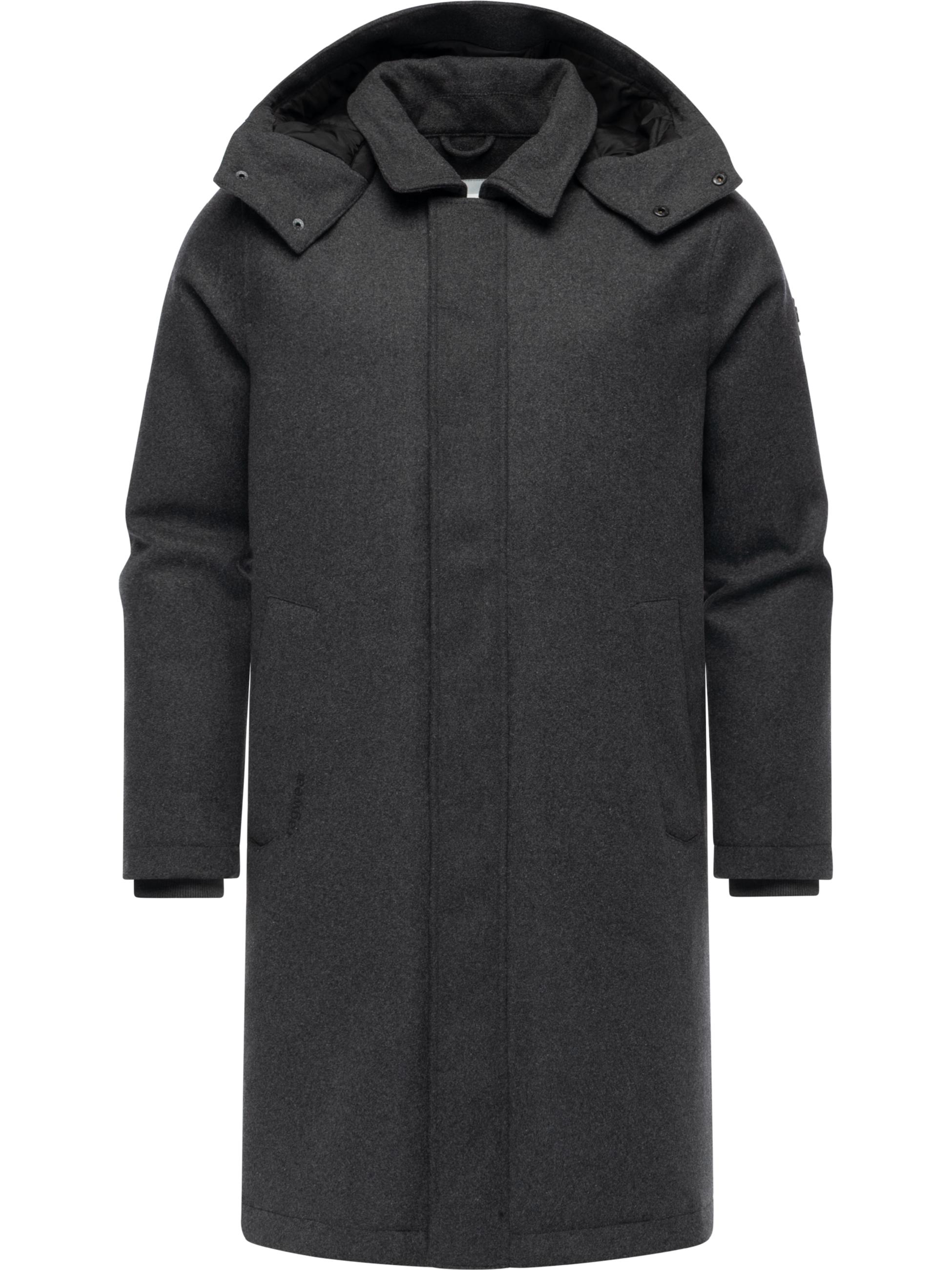 Wasserdichter Wintermantel mit Kapuze "Isaq Felt YOUMODO" Dark Grey