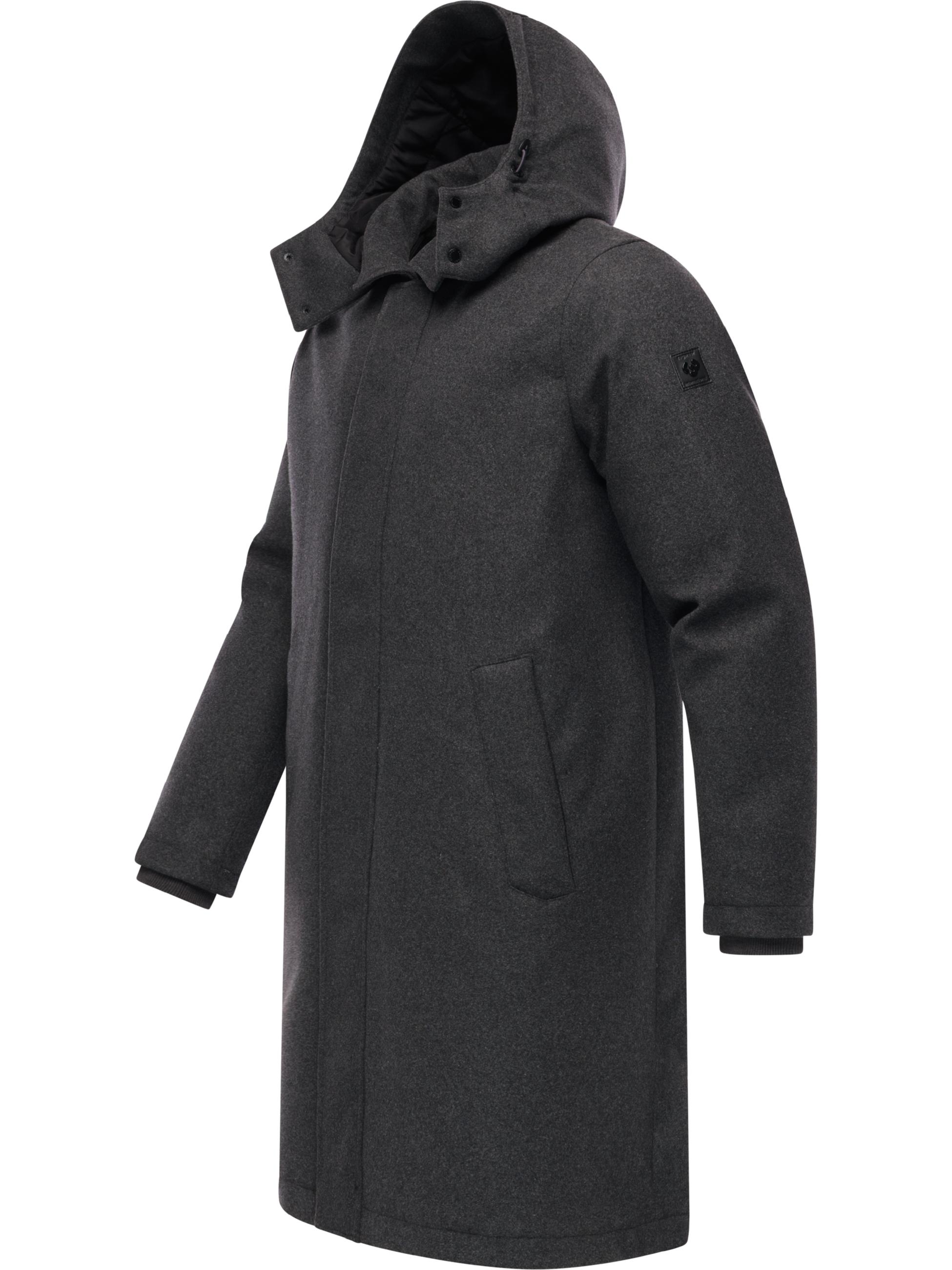 Wasserdichter Wintermantel mit Kapuze "Isaq Felt YOUMODO" Dark Grey
