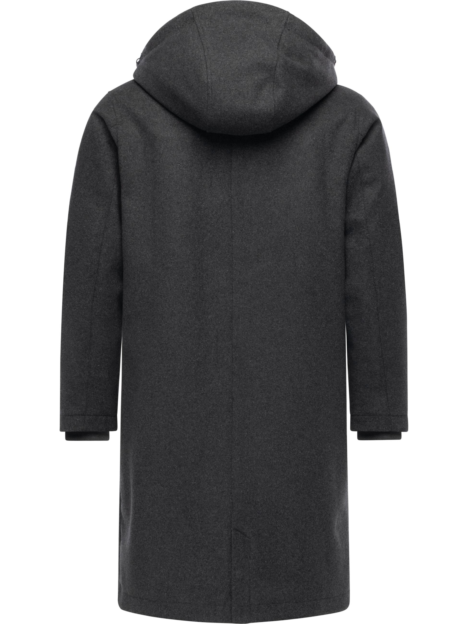 Wasserdichter Wintermantel mit Kapuze "Isaq Felt YOUMODO" Dark Grey
