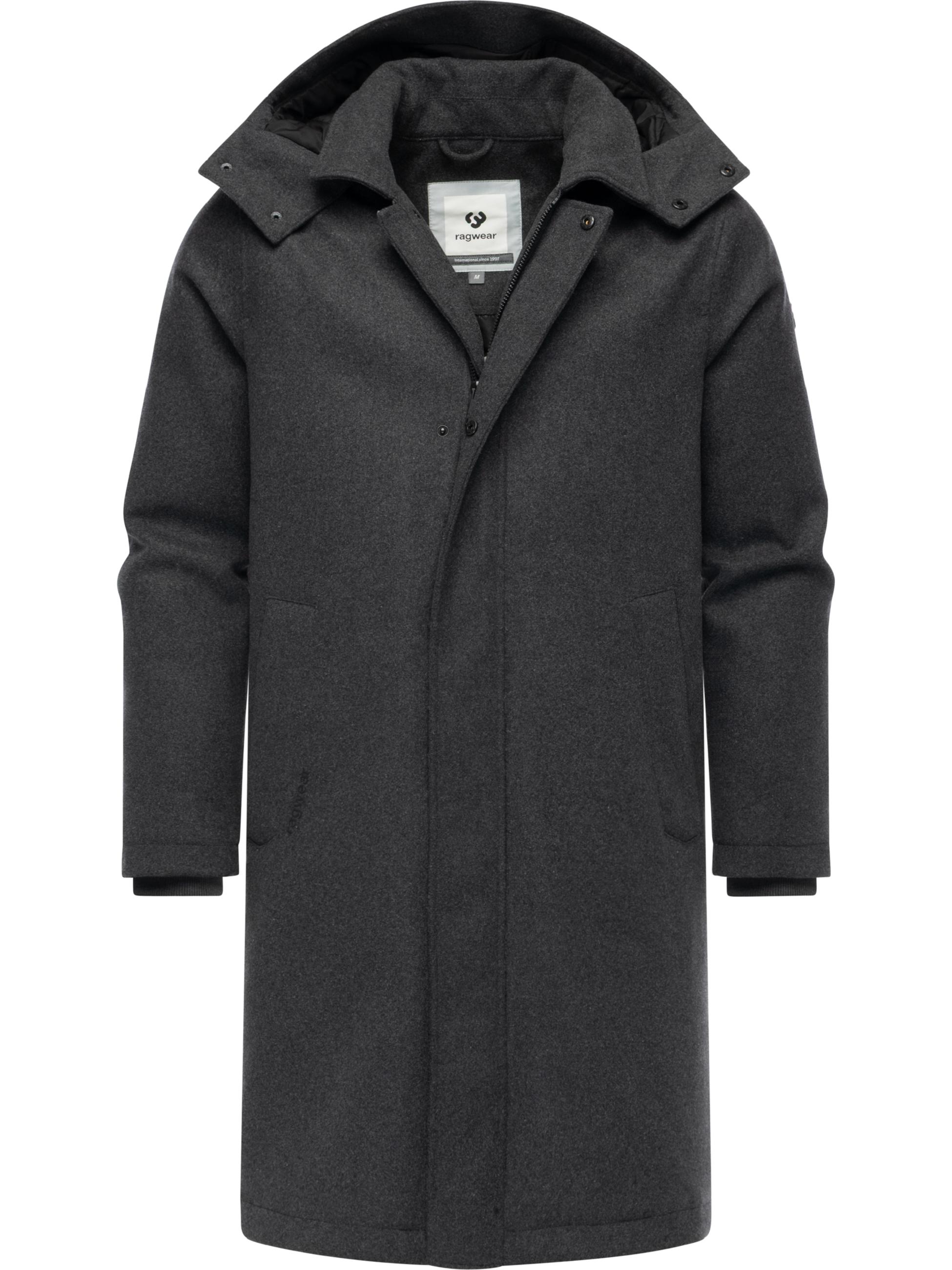 Wasserdichter Wintermantel mit Kapuze "Isaq Felt YOUMODO" Dark Grey