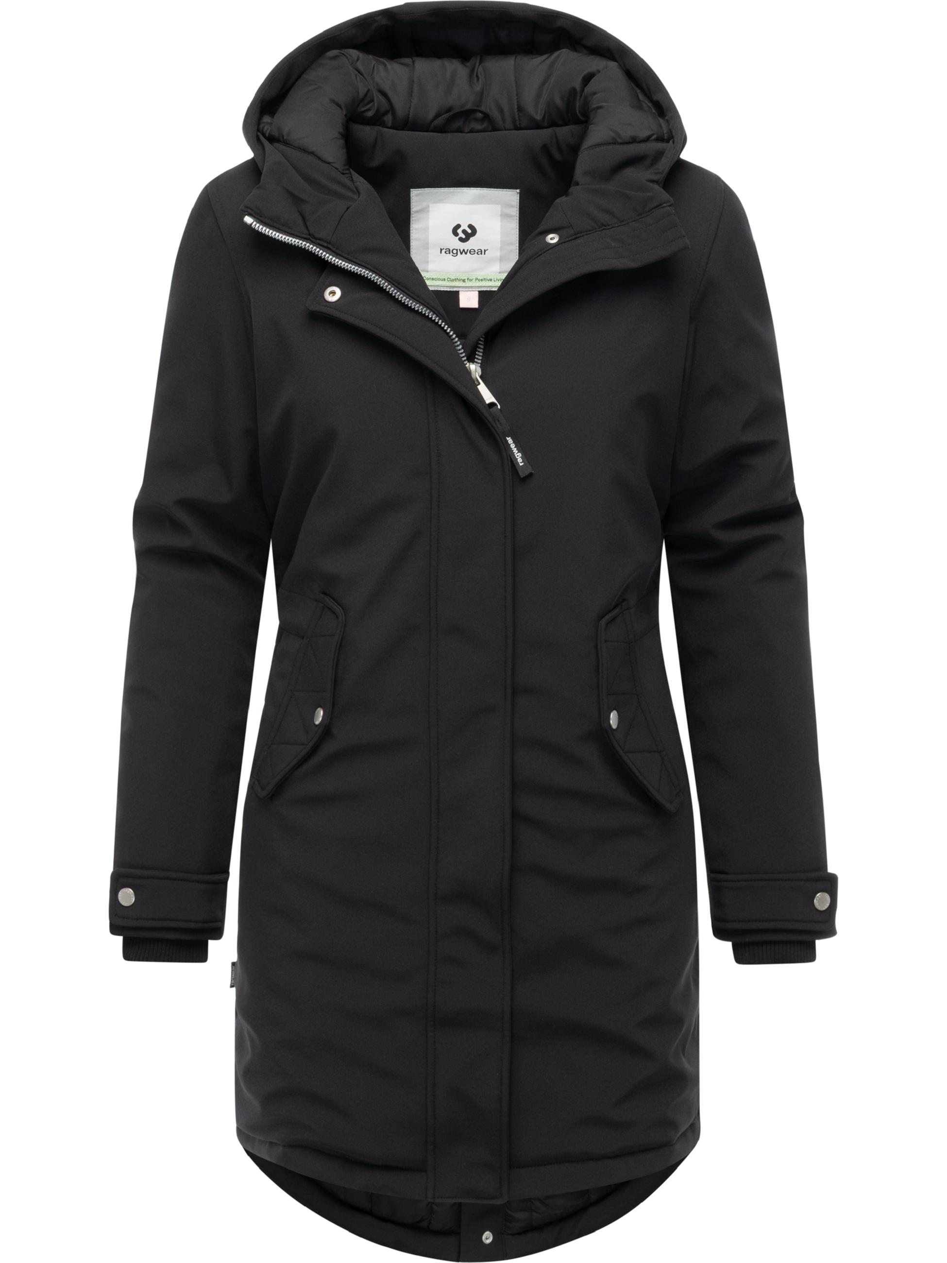 Wasserdichter Softshell-Kurzmantel mit Kapuze "Itiga" Black