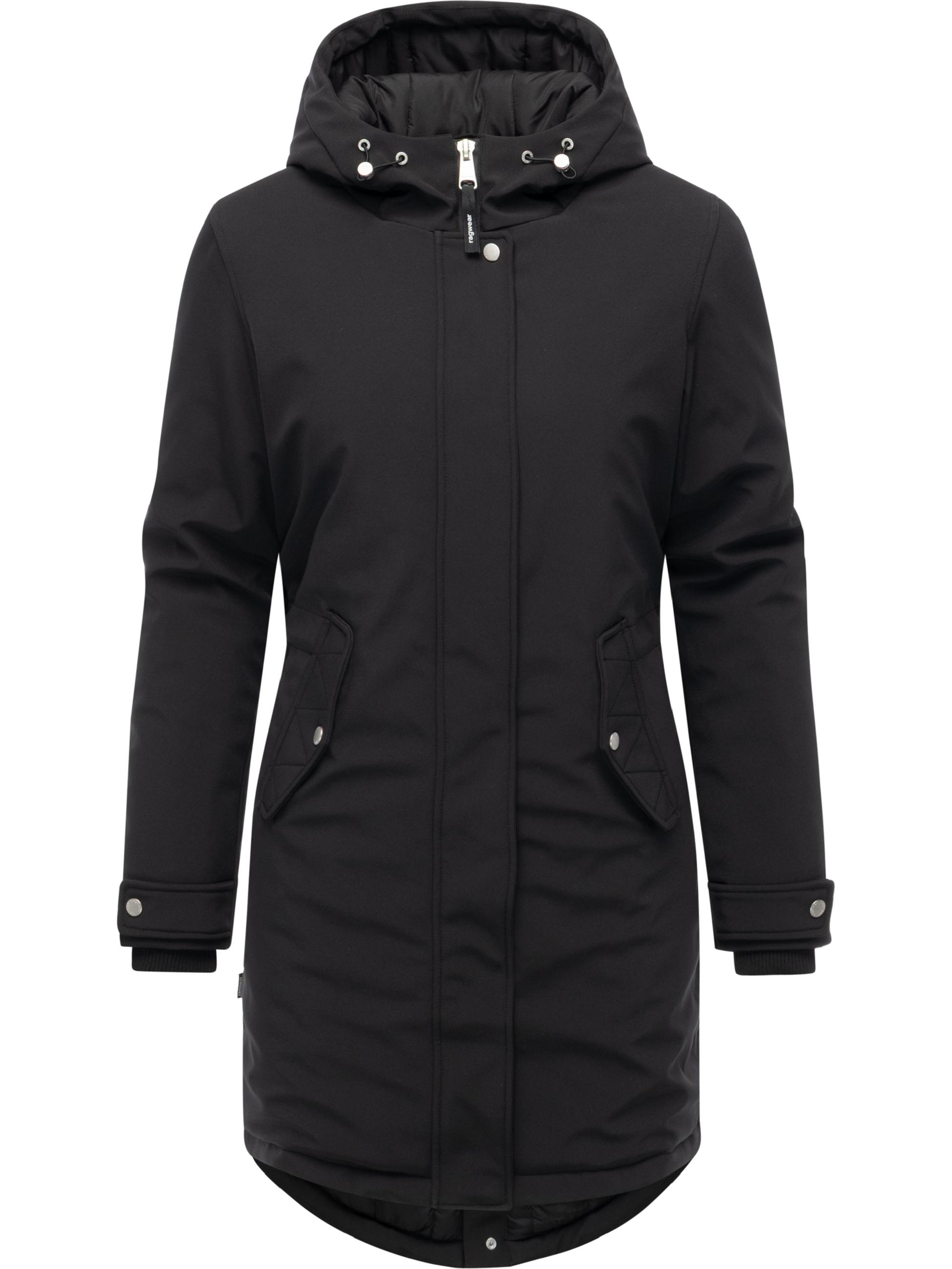 Wasserdichter Softshell-Kurzmantel mit Kapuze "Itiga" Black