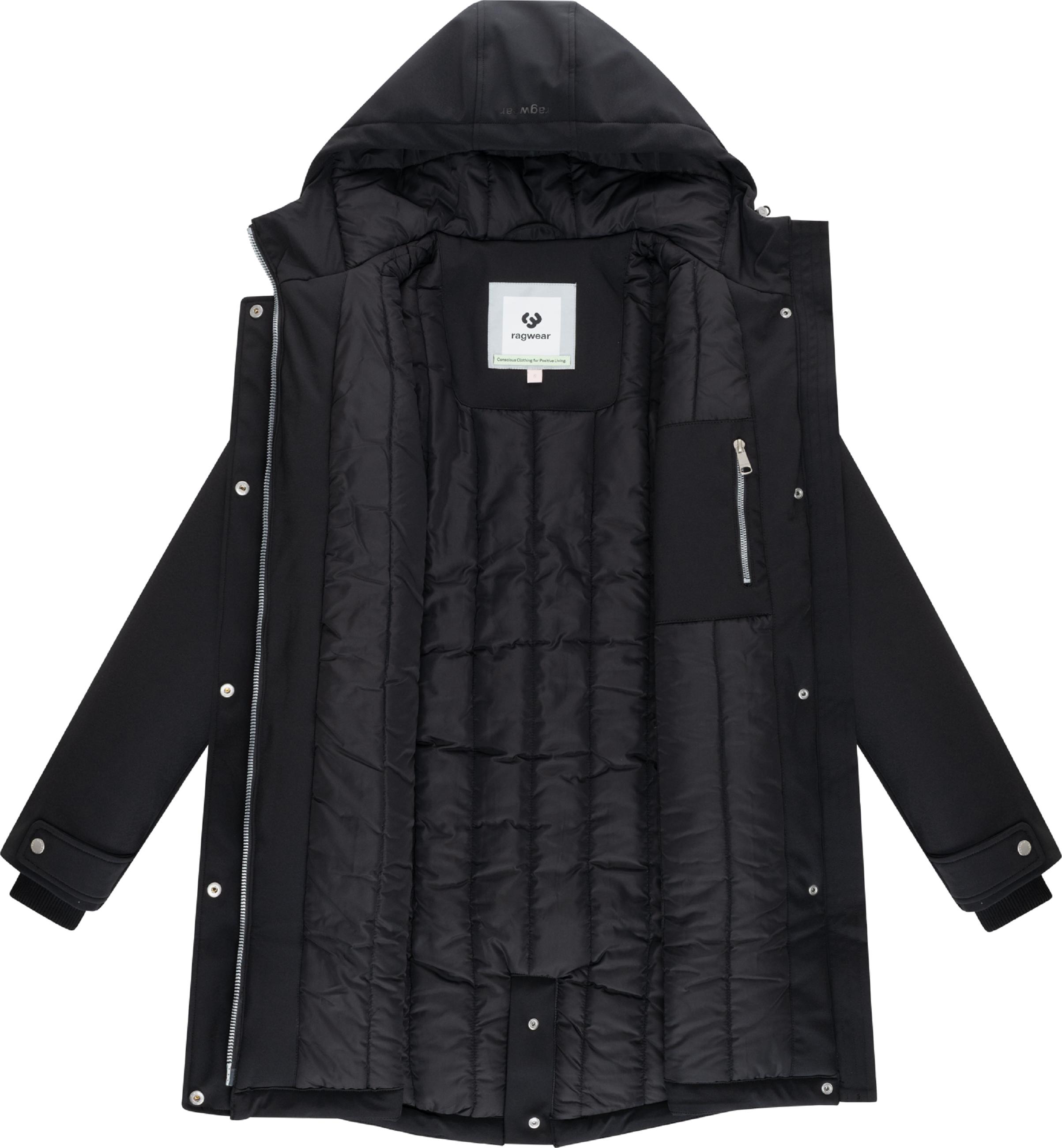 Wasserdichter Softshell-Kurzmantel mit Kapuze "Itiga" Black