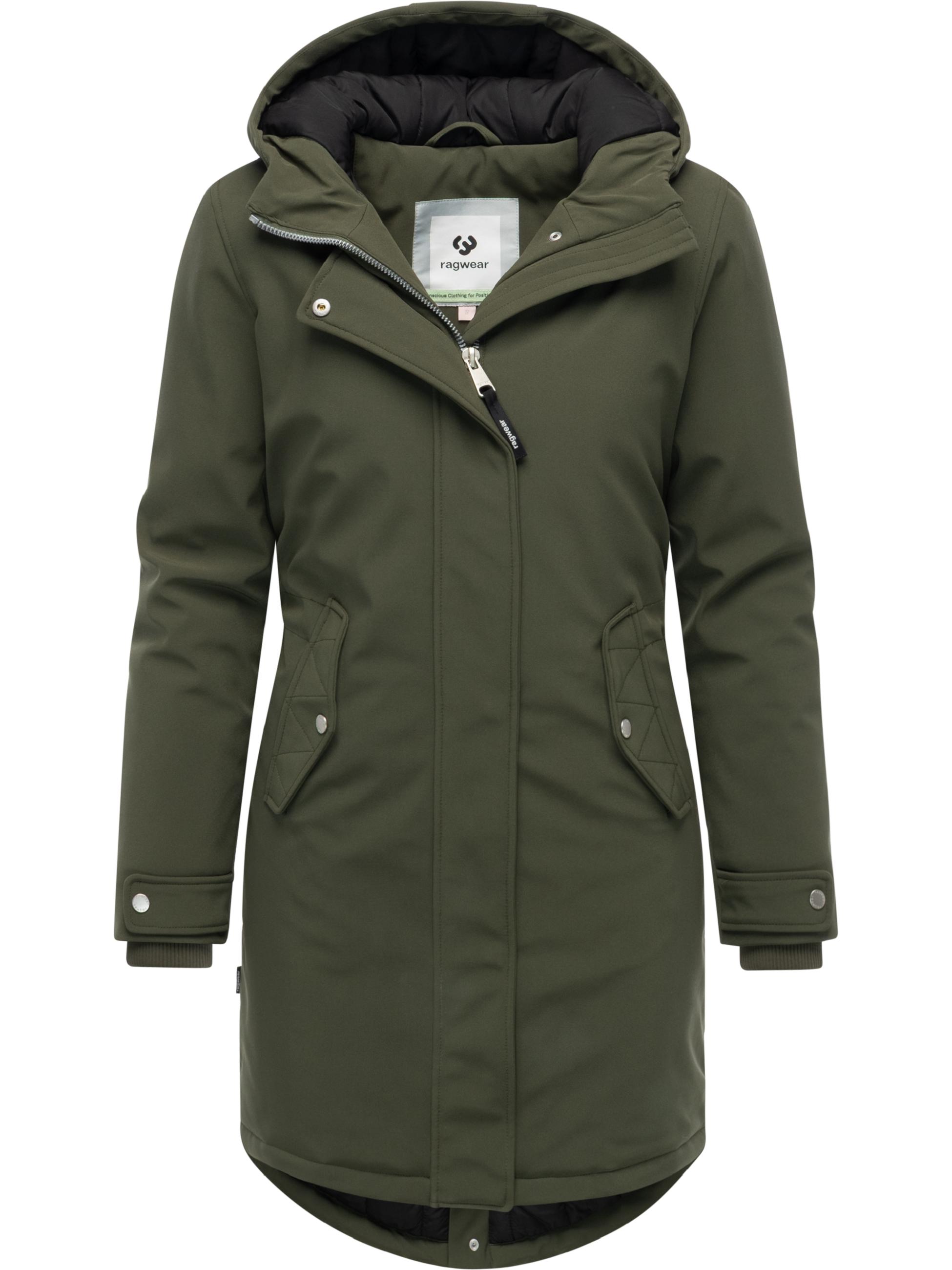 Wasserdichter Softshell-Kurzmantel mit Kapuze "Itiga" Dark Olive