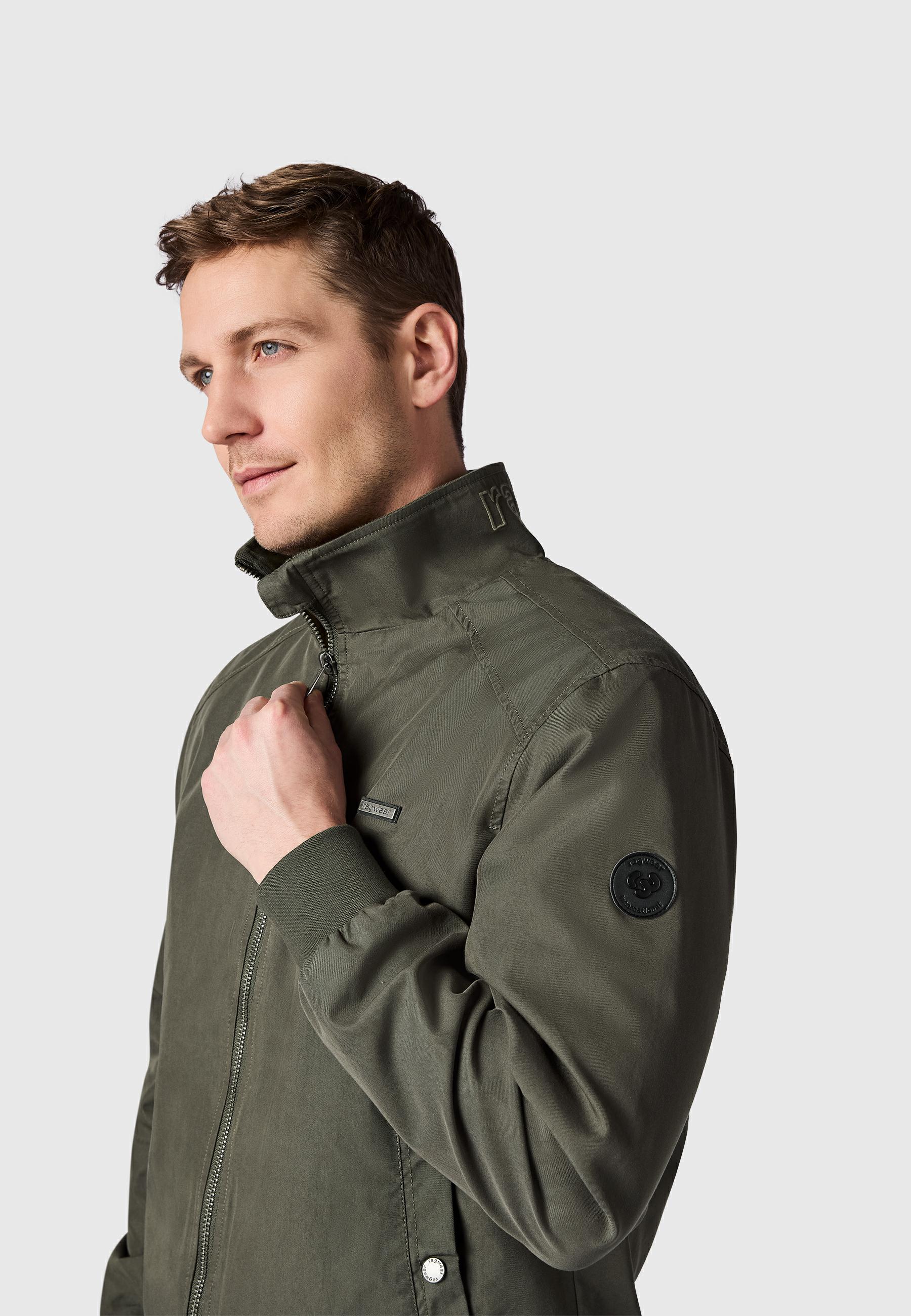 Leichte Übergangsjacke mit Stehkragen "Izzyk YOUMODO" Dark Olive
