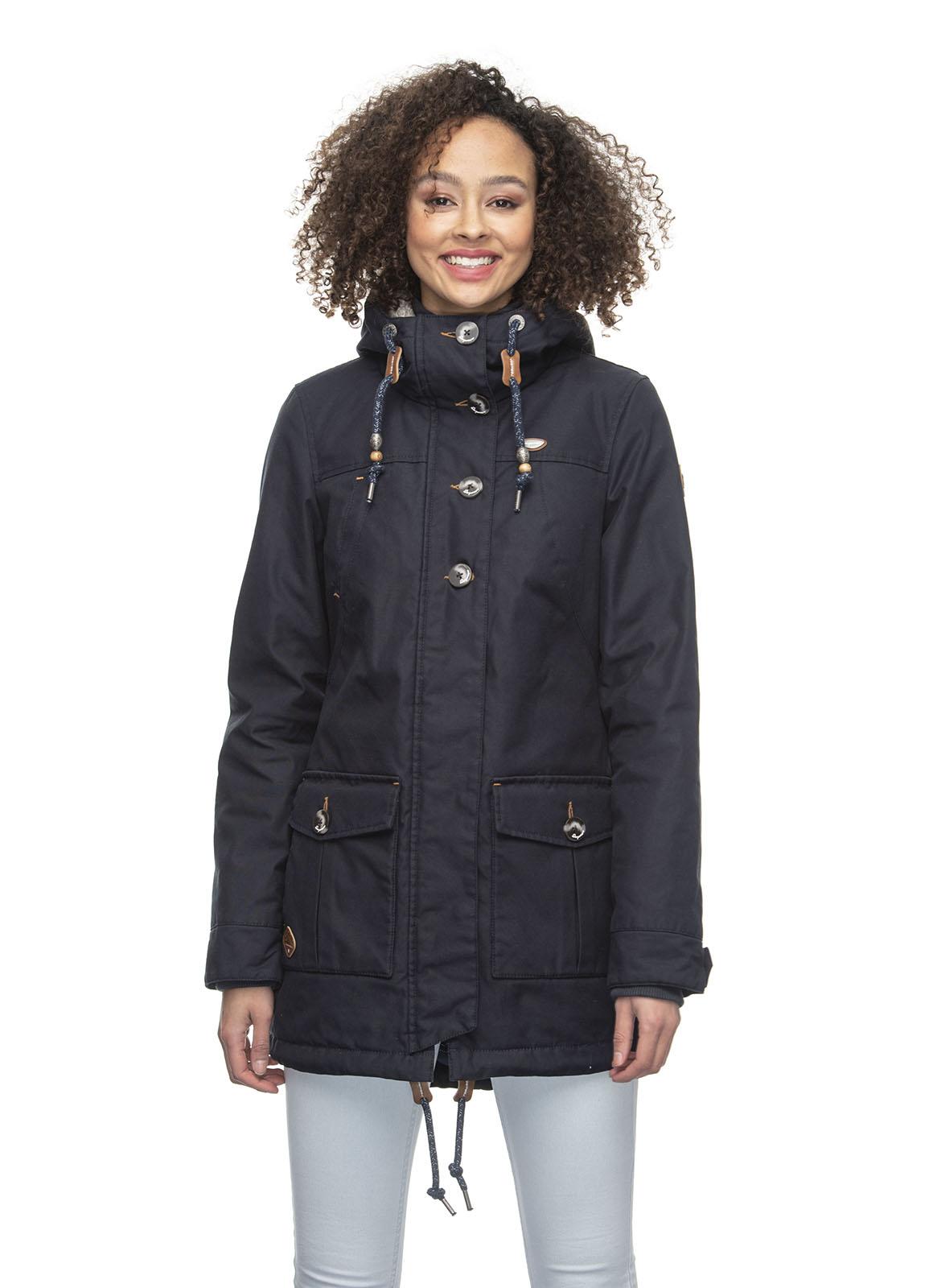 Langer Winterparka mit Kapuze "Jane Black Label" Navy2020