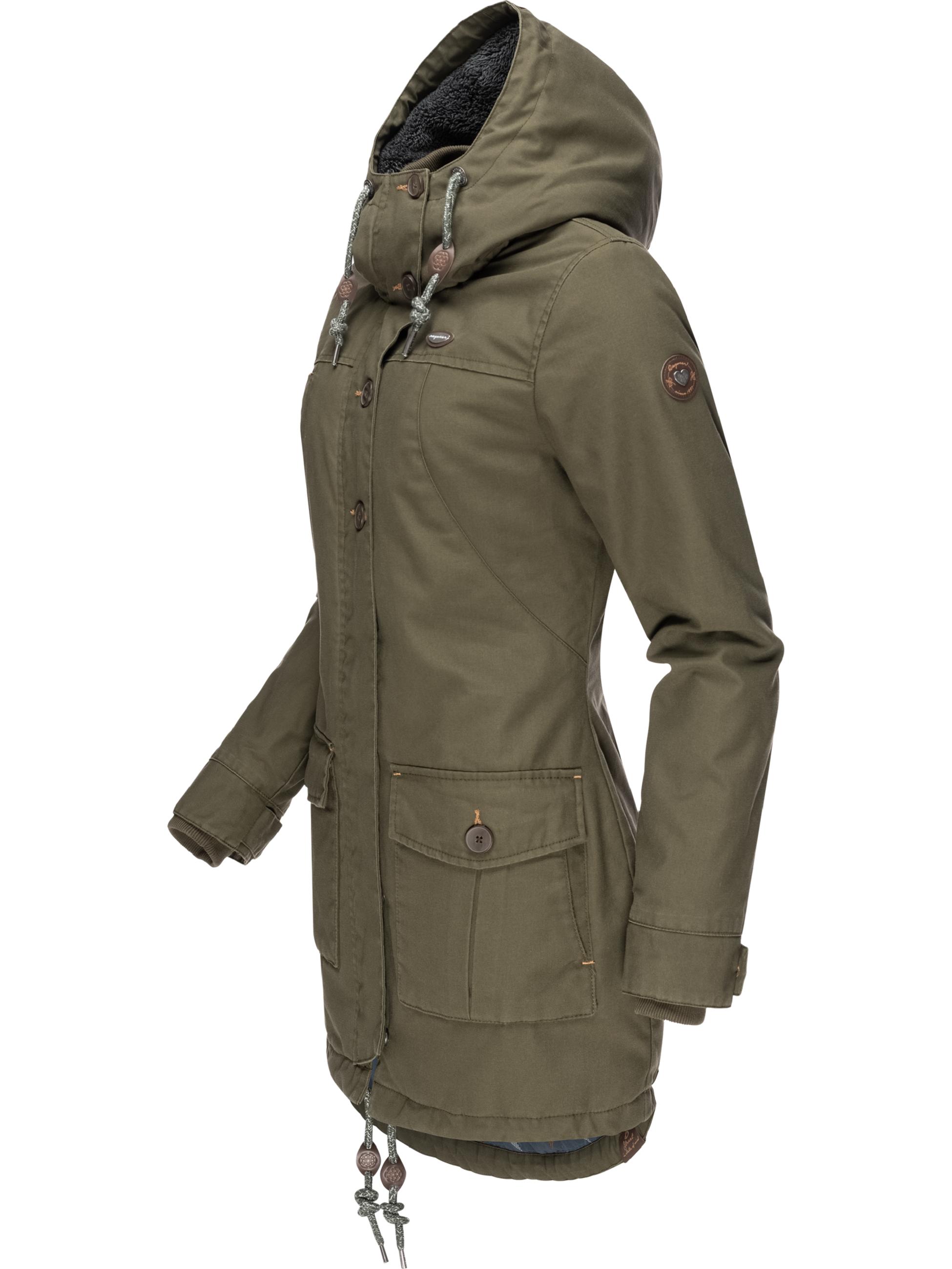 Langer Winterparka mit Kapuze "Jane Black Label" Olive21