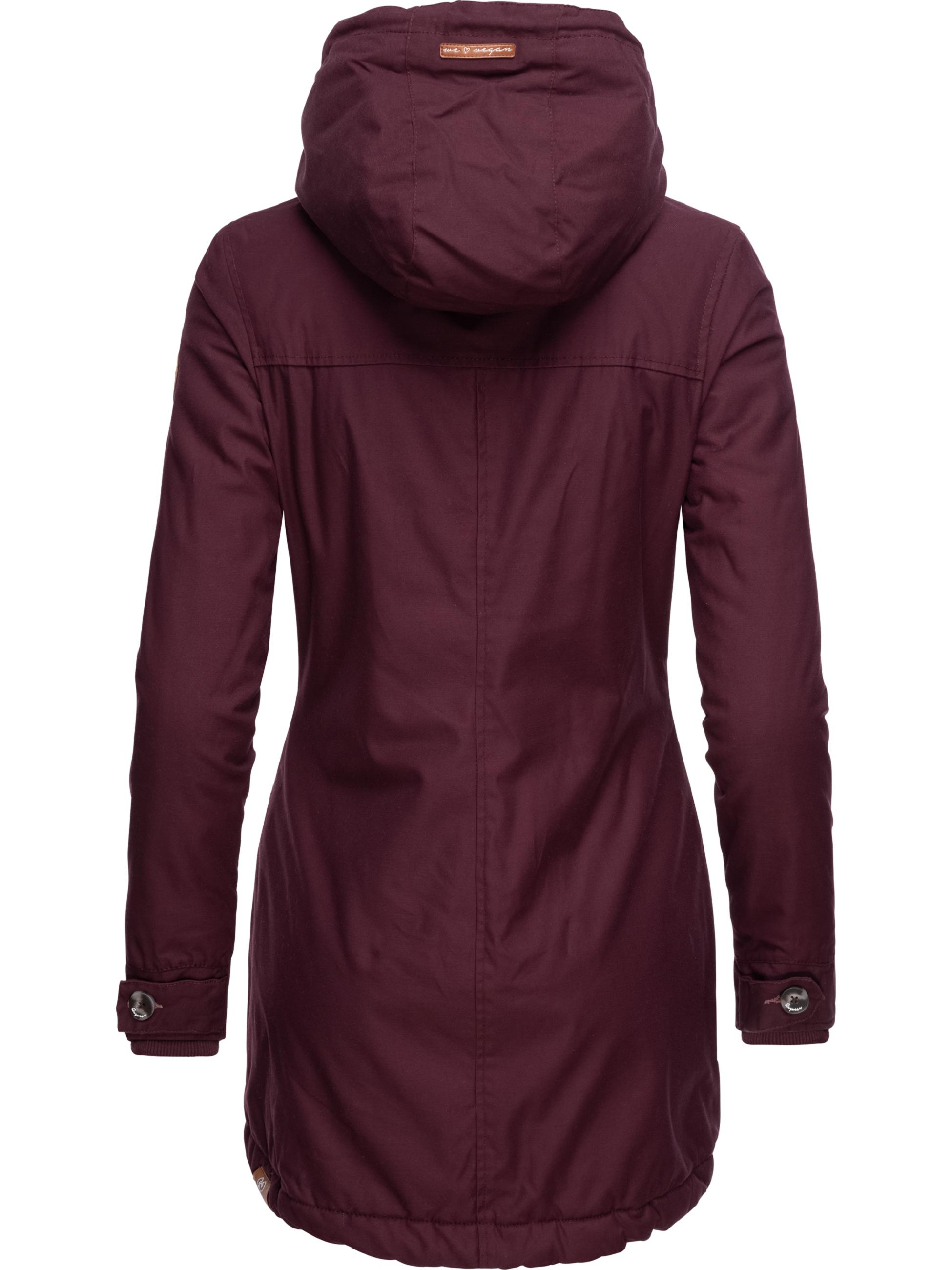 Langer Winterparka mit Kapuze "Jane Black Label" Rot019