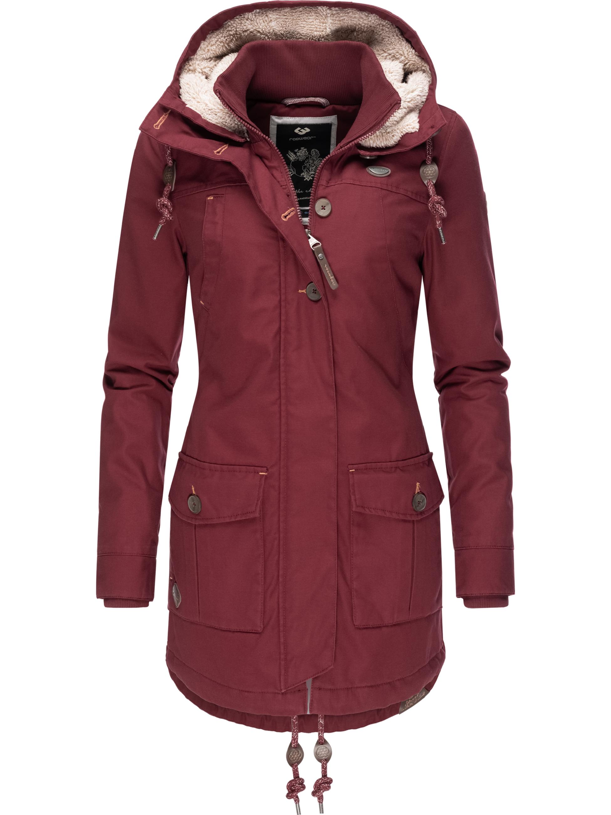 Langer Winterparka mit Kapuze "Jane Black Label" Wine Red21