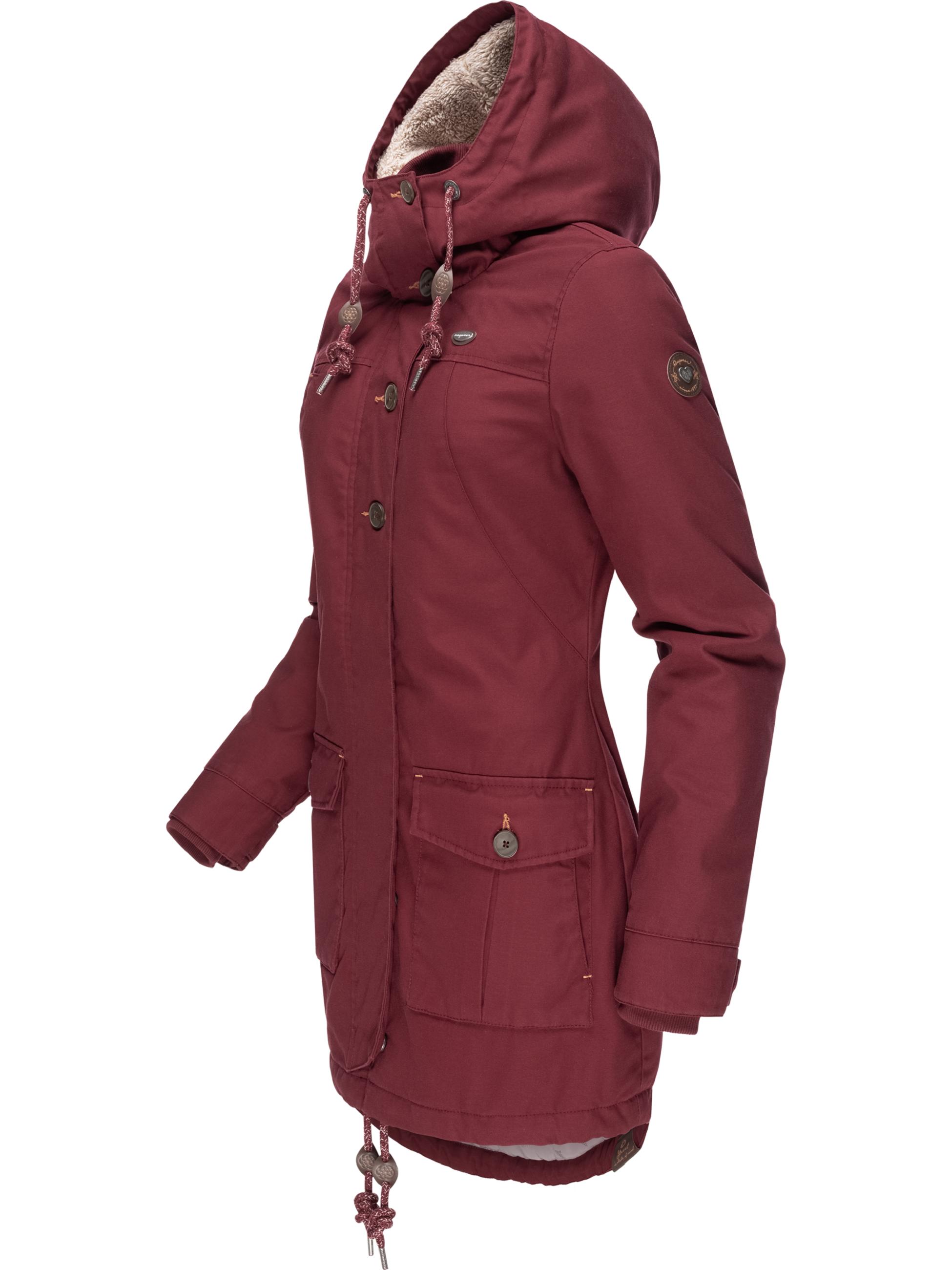 Langer Winterparka mit Kapuze "Jane Black Label" Wine Red21