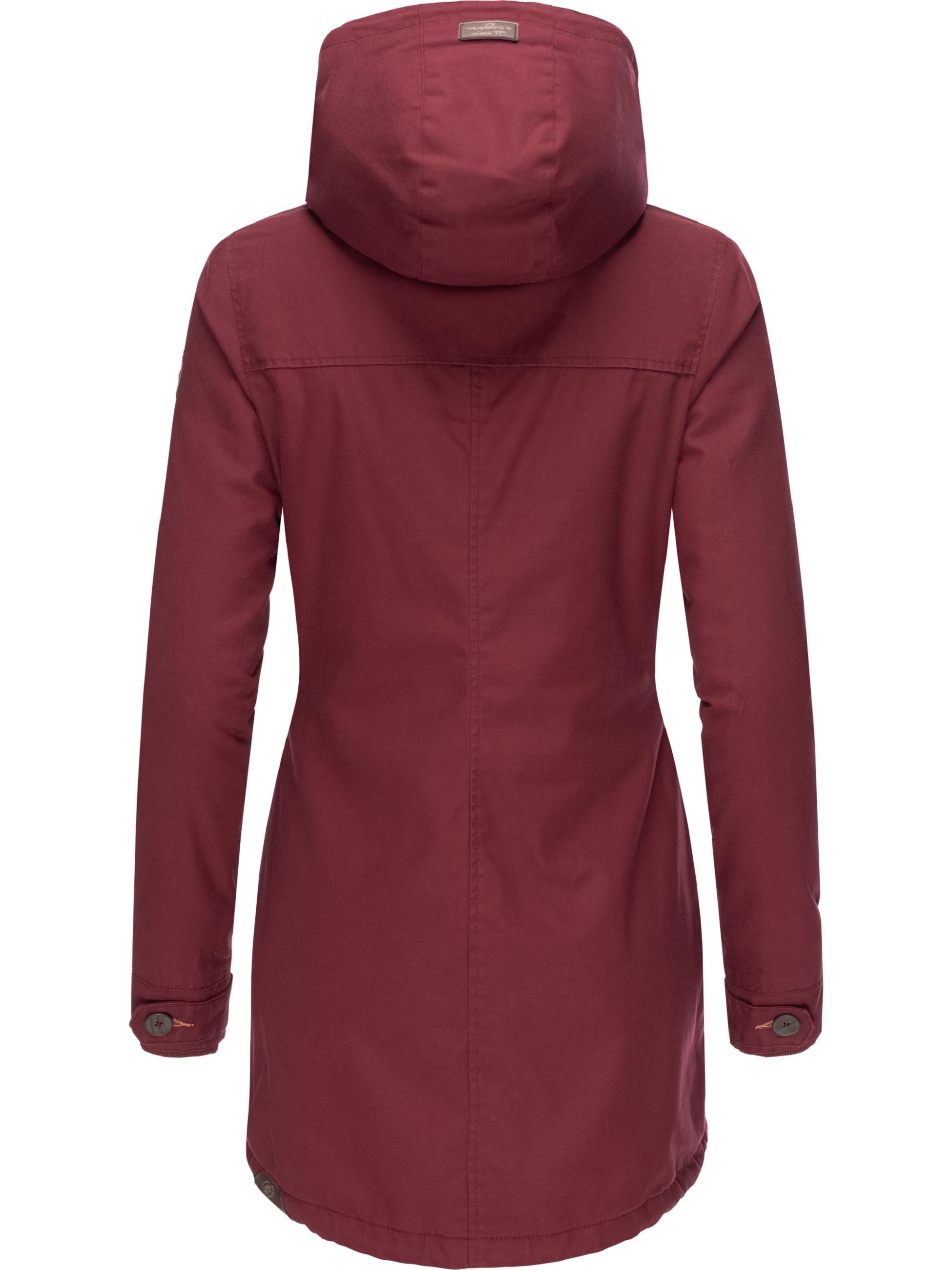 Langer Winterparka mit Kapuze "Jane Black Label" Wine Red21